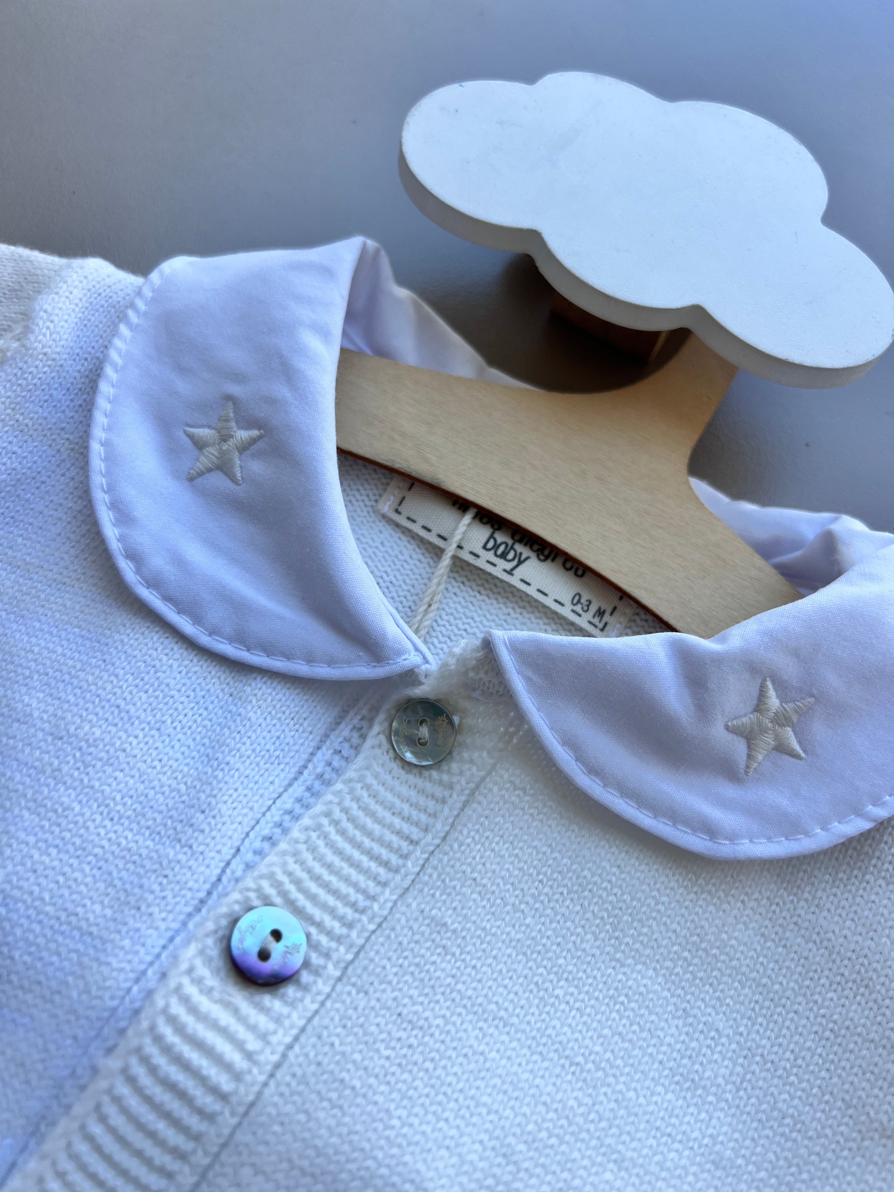 Thick Cotton Star Collar Top and Pants 2Pcs Set