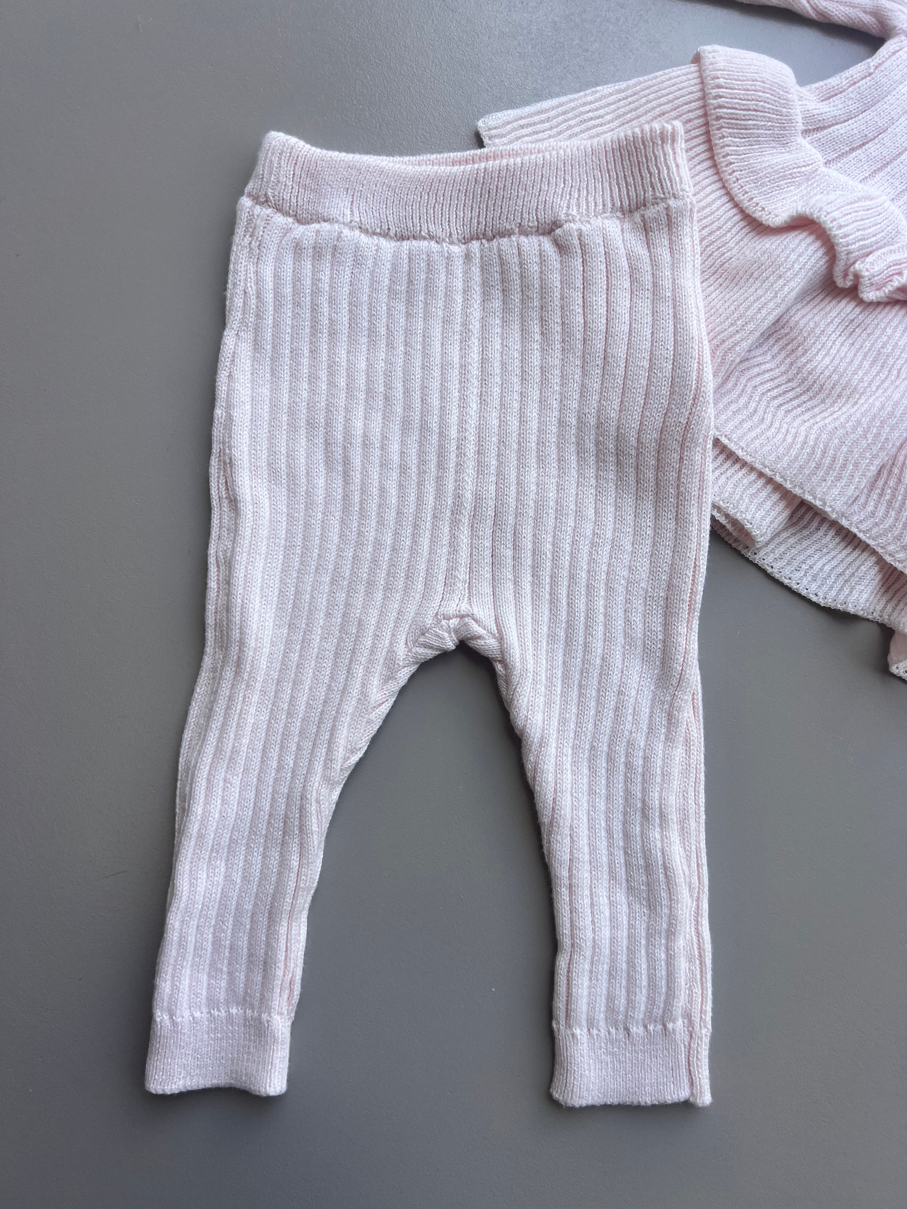 Pink Stripped Dress 2 Pcs Set