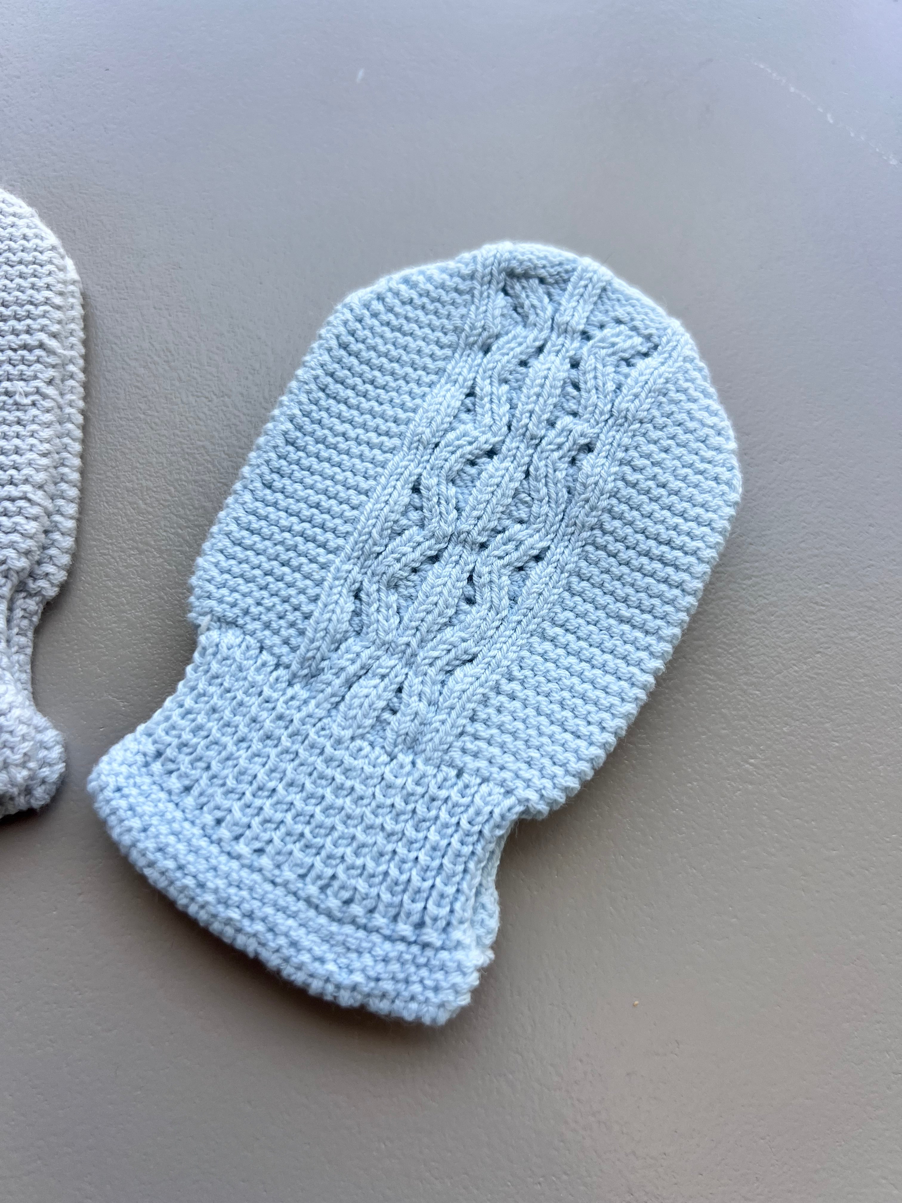 Grey & Blue Mitten Pack of 2 Pairs