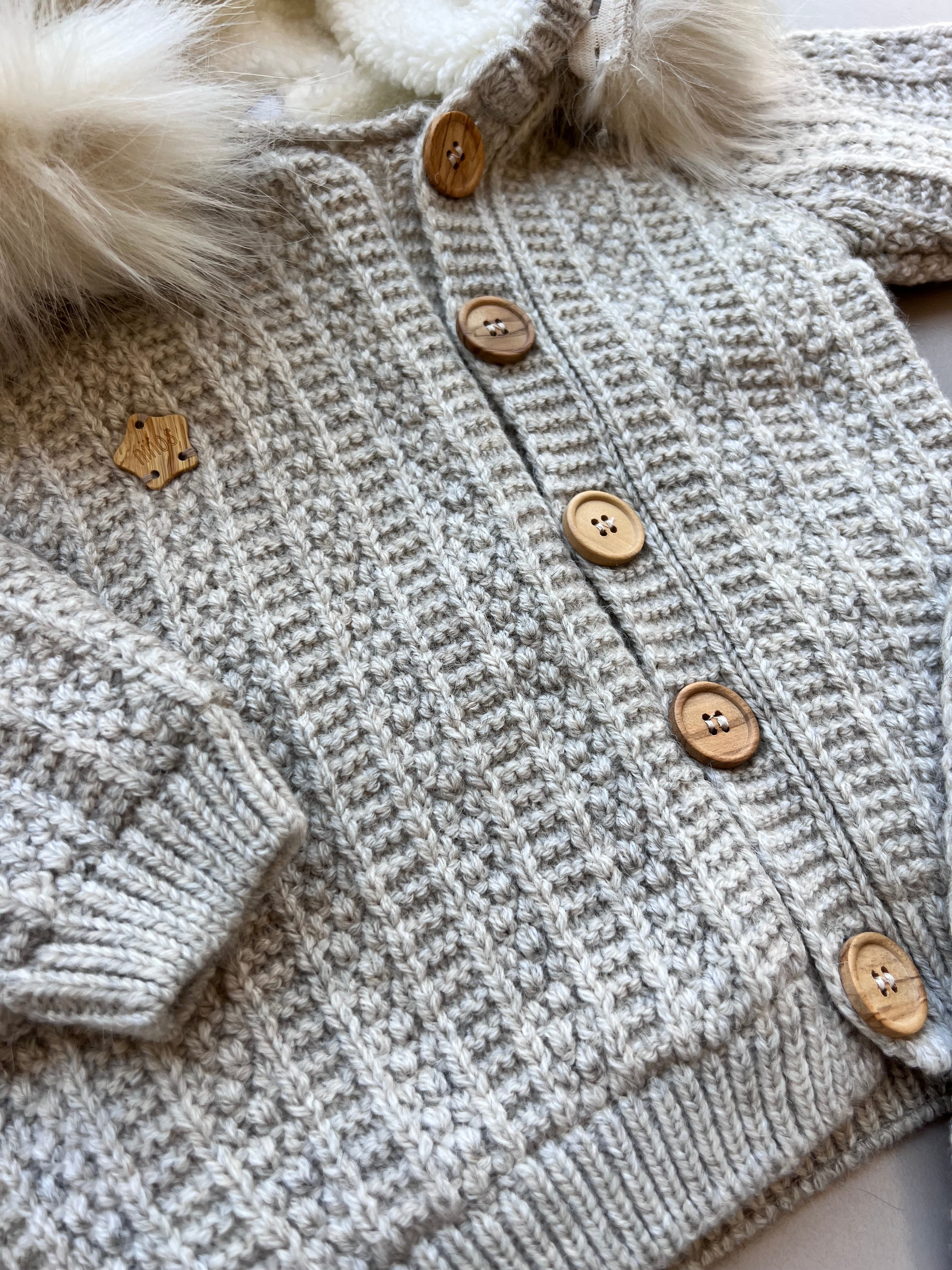 Thick Wool Fur Inside Top, Pants and Mittens 3 Pcs