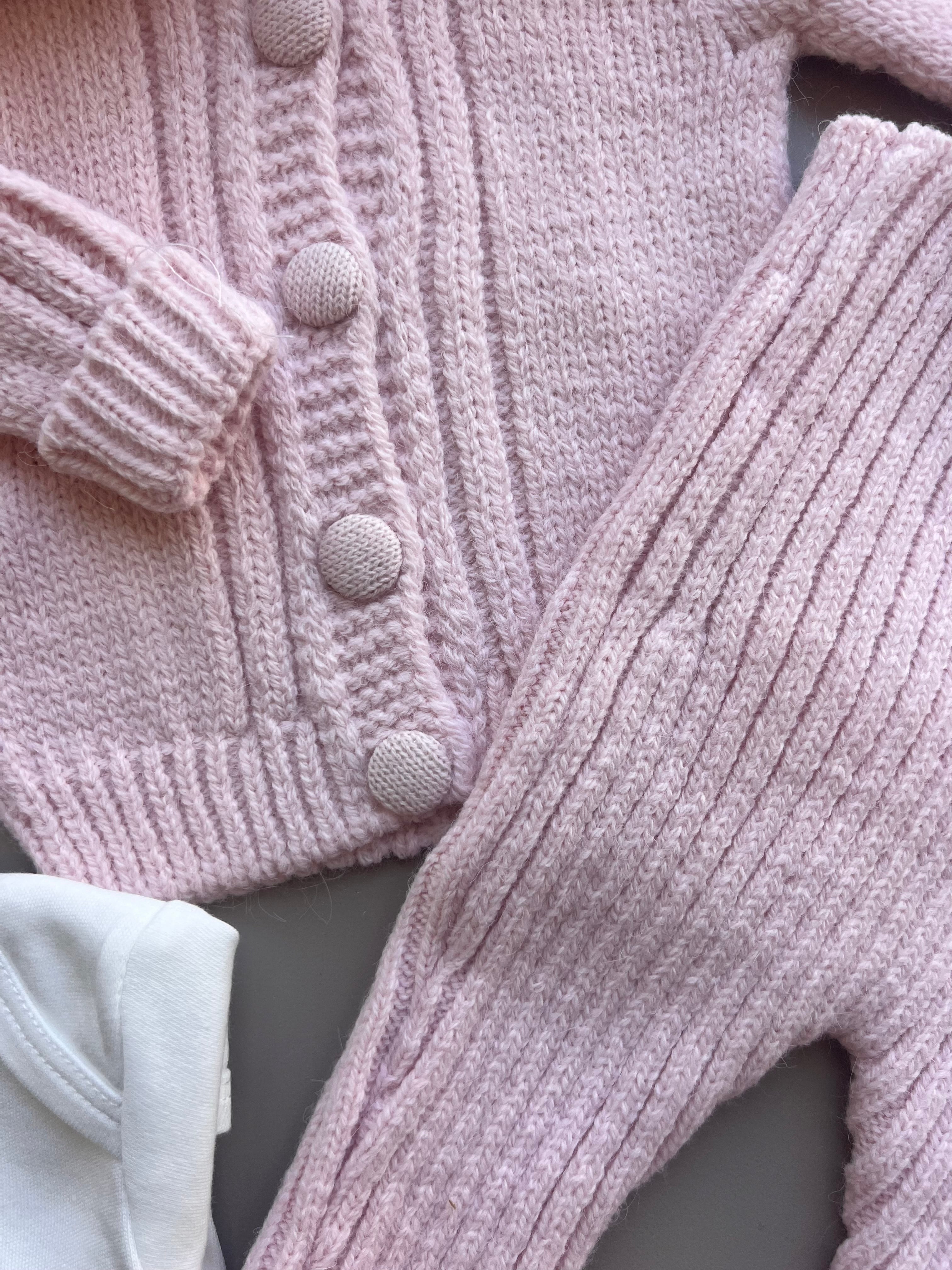 Wool Ponpon Salopette 3 Pcs Set