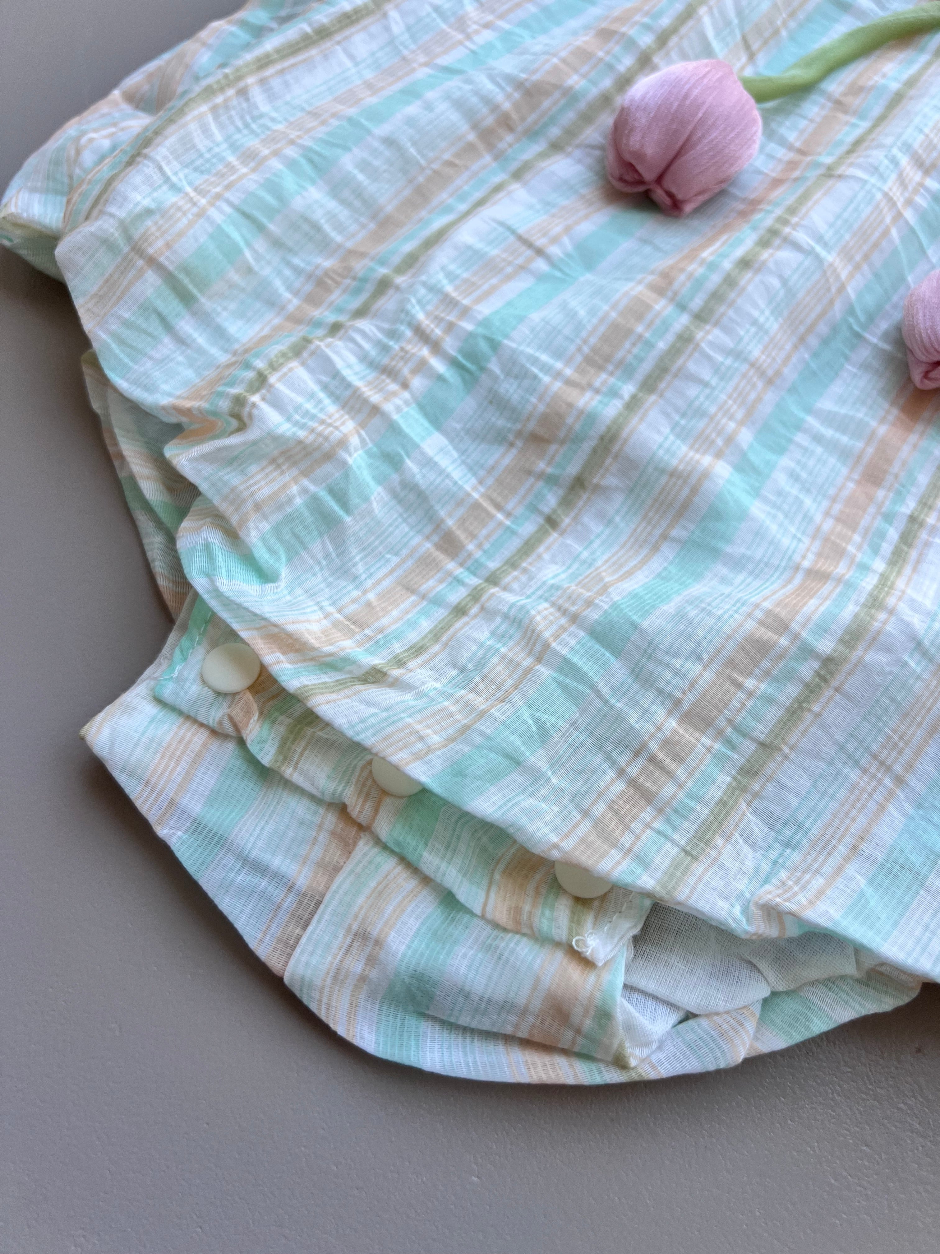 Pastel Colors 3D Flower Romper