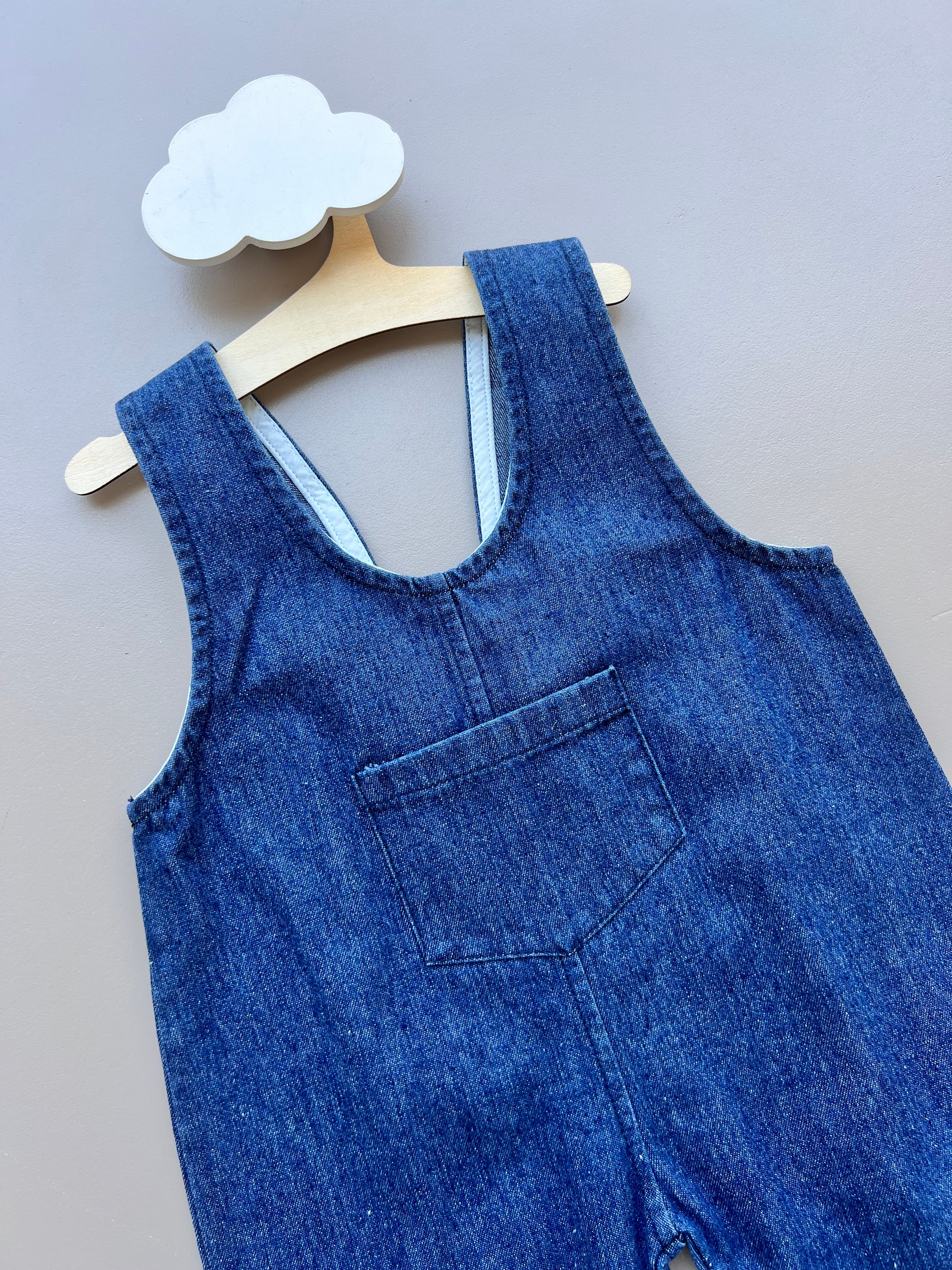 Navy Jeans Salopettes