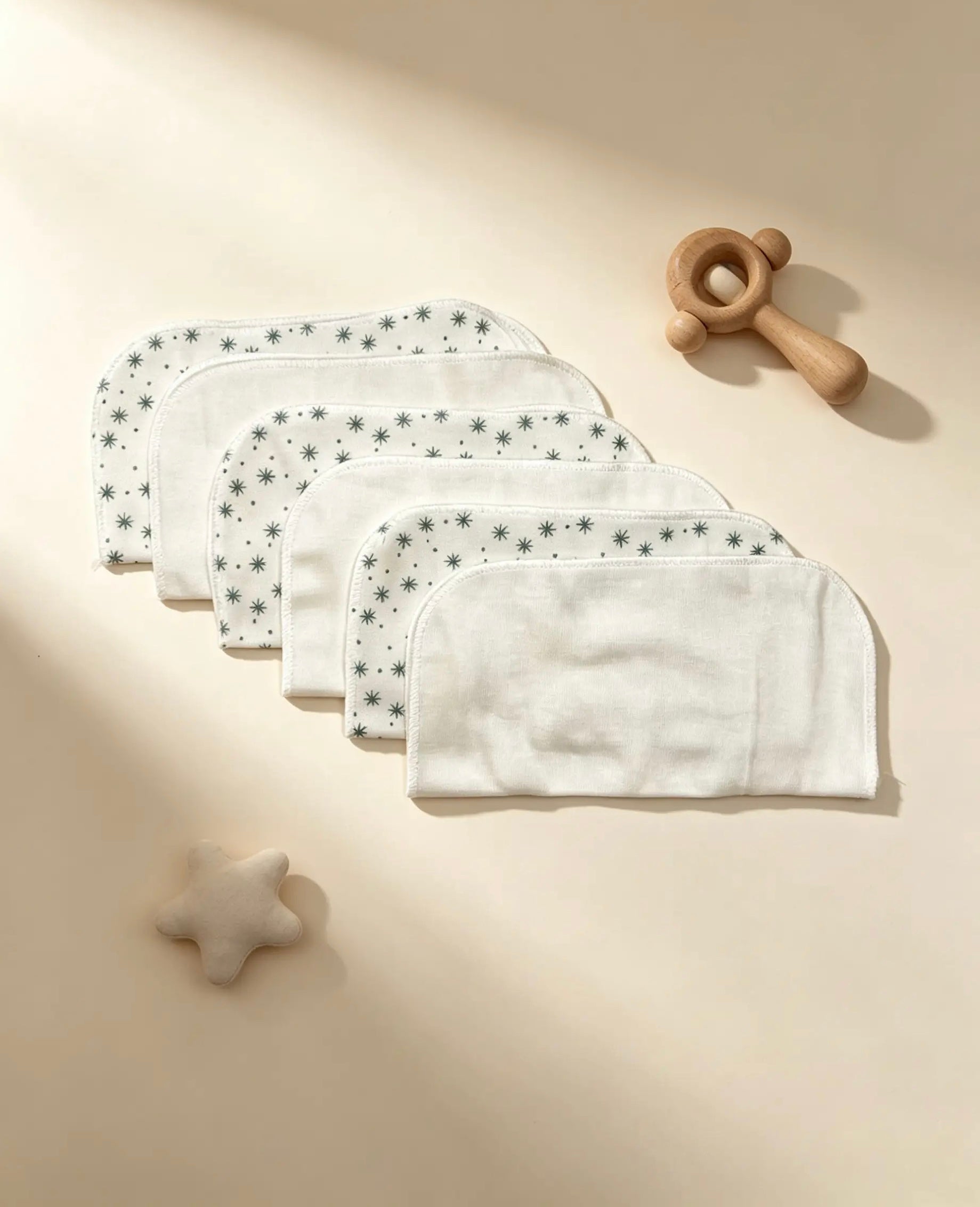 GOTS™ Certified Organic Wash Cloth Pack of 6 Pcs