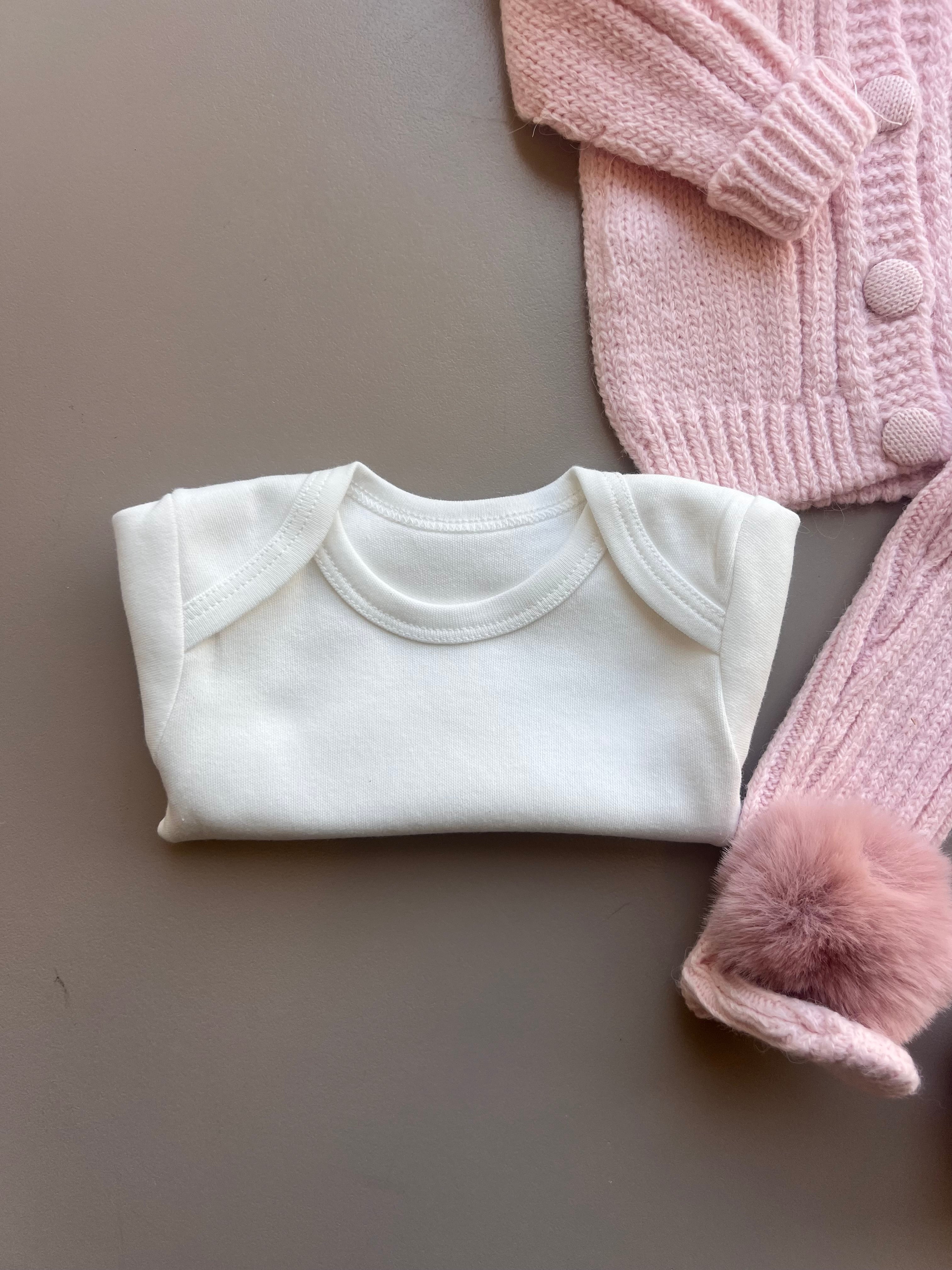 Wool Ponpon Salopette 3 Pcs Set