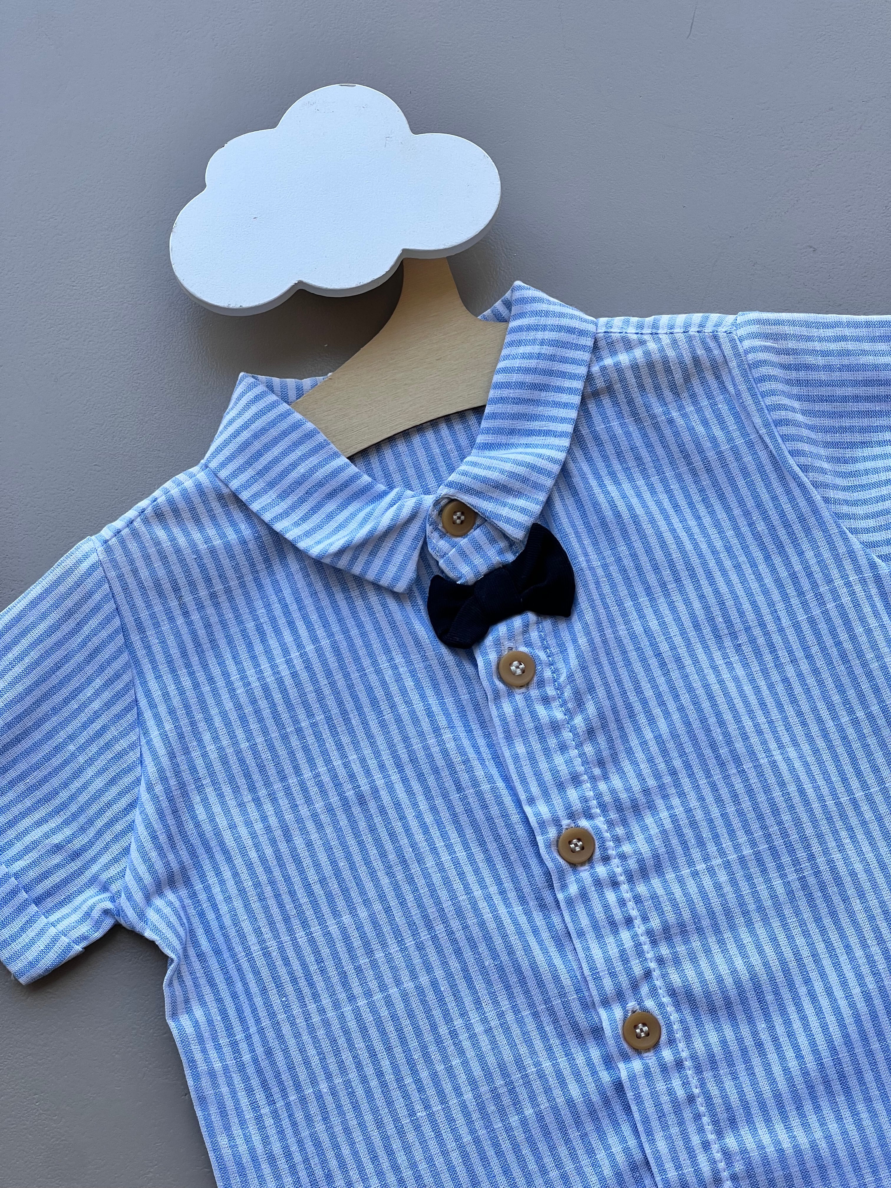 Blue & White GOTS™ Certified Organic Cotton Shirt