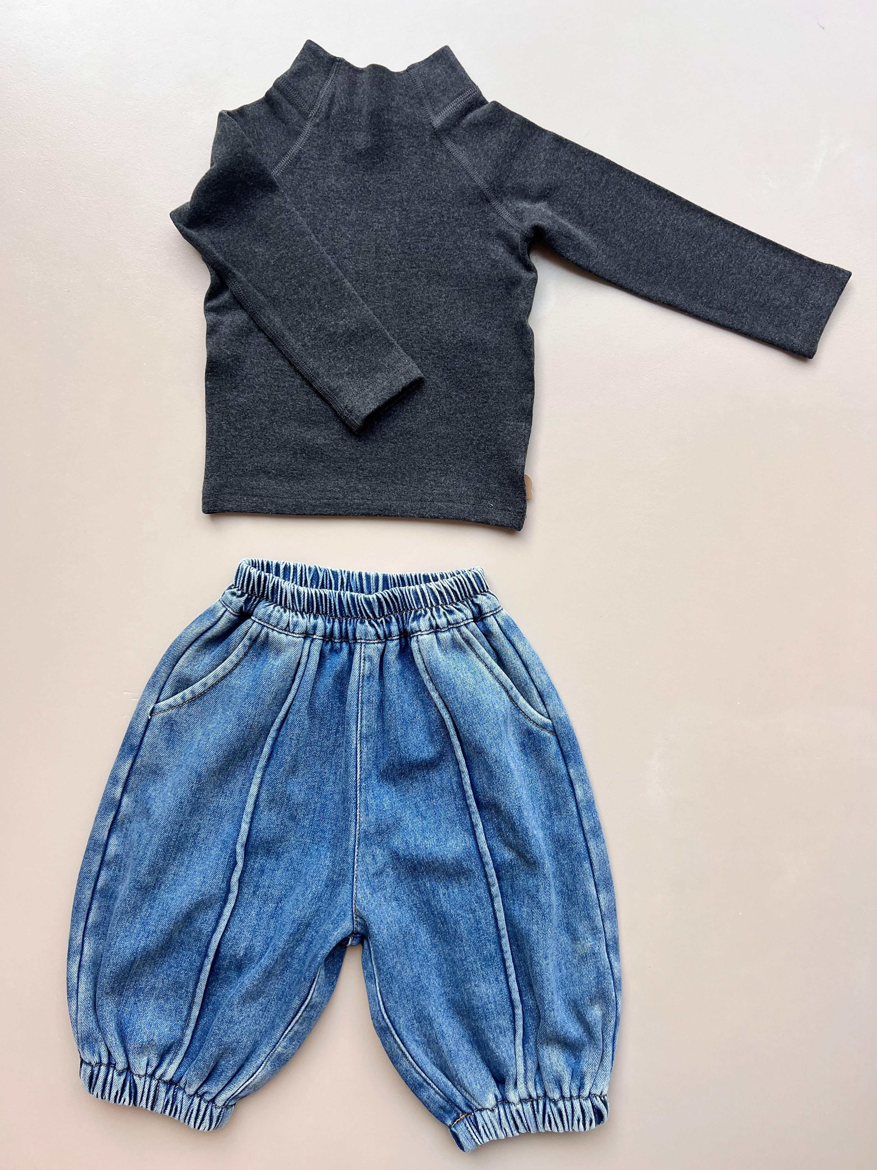 Blue Denim Jeans Fur Inside