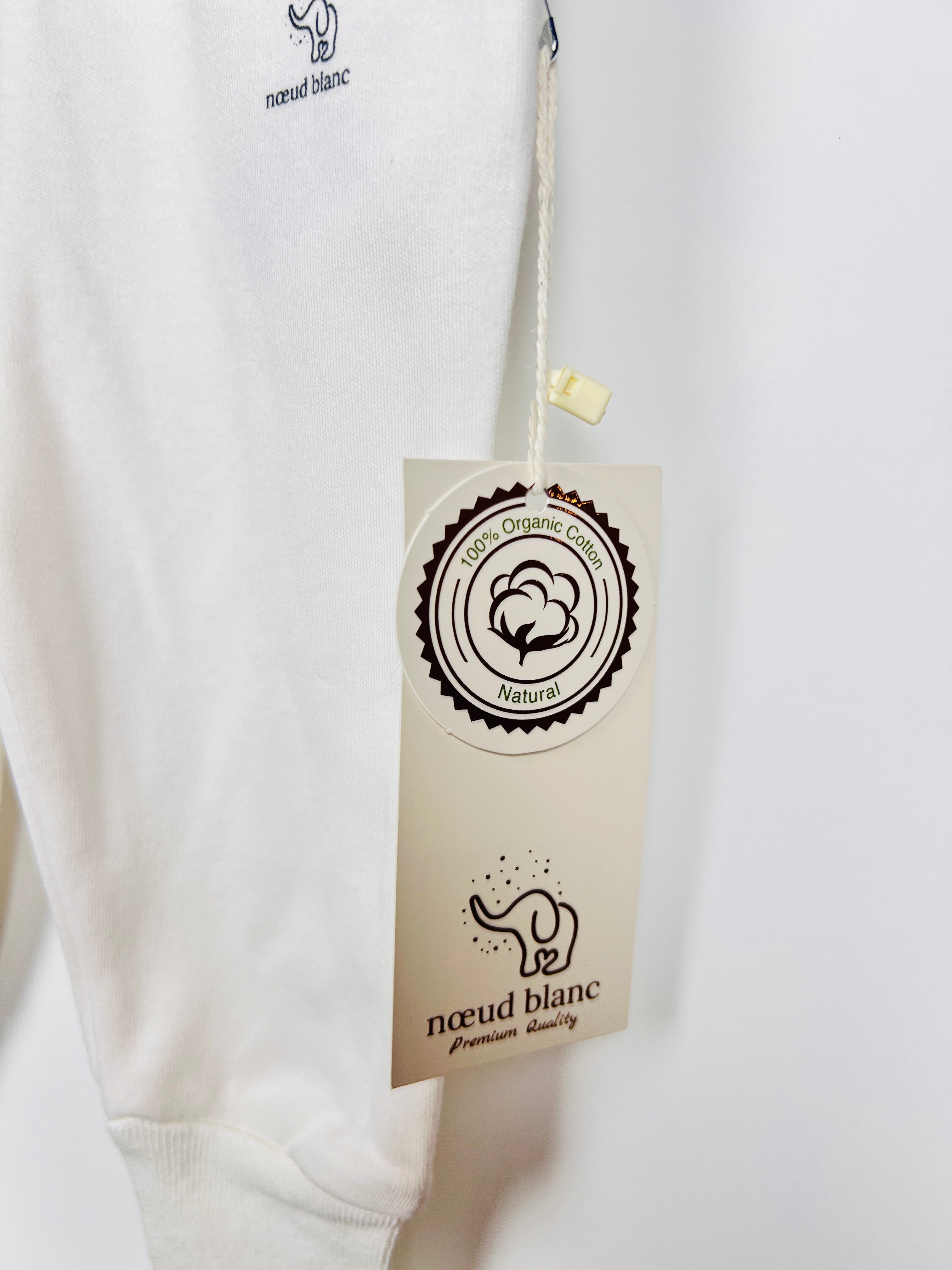 Nœud Blanc™ Organic Cotton High Waist Footed Pants