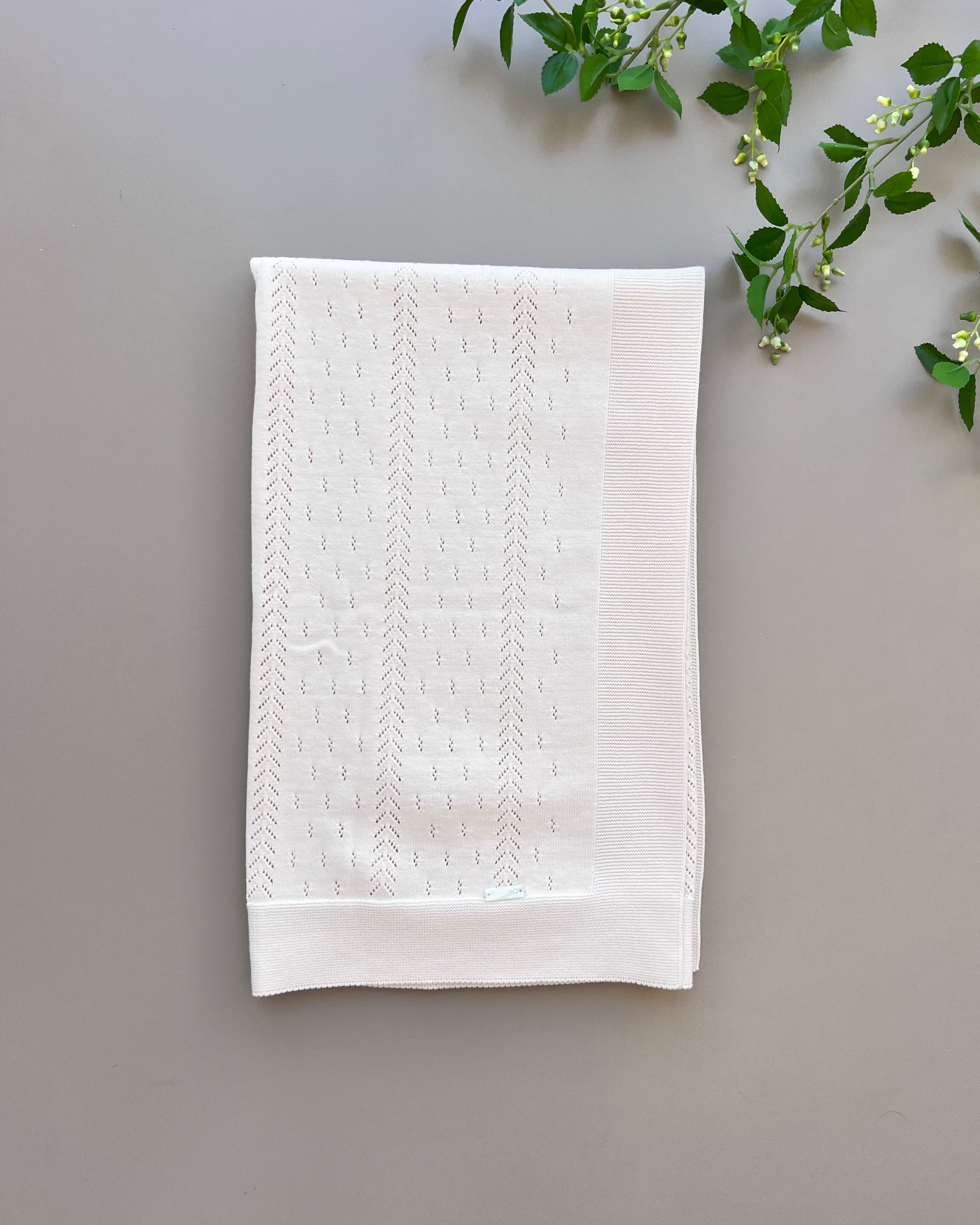 Light Beige Organic Cotton Blanket
