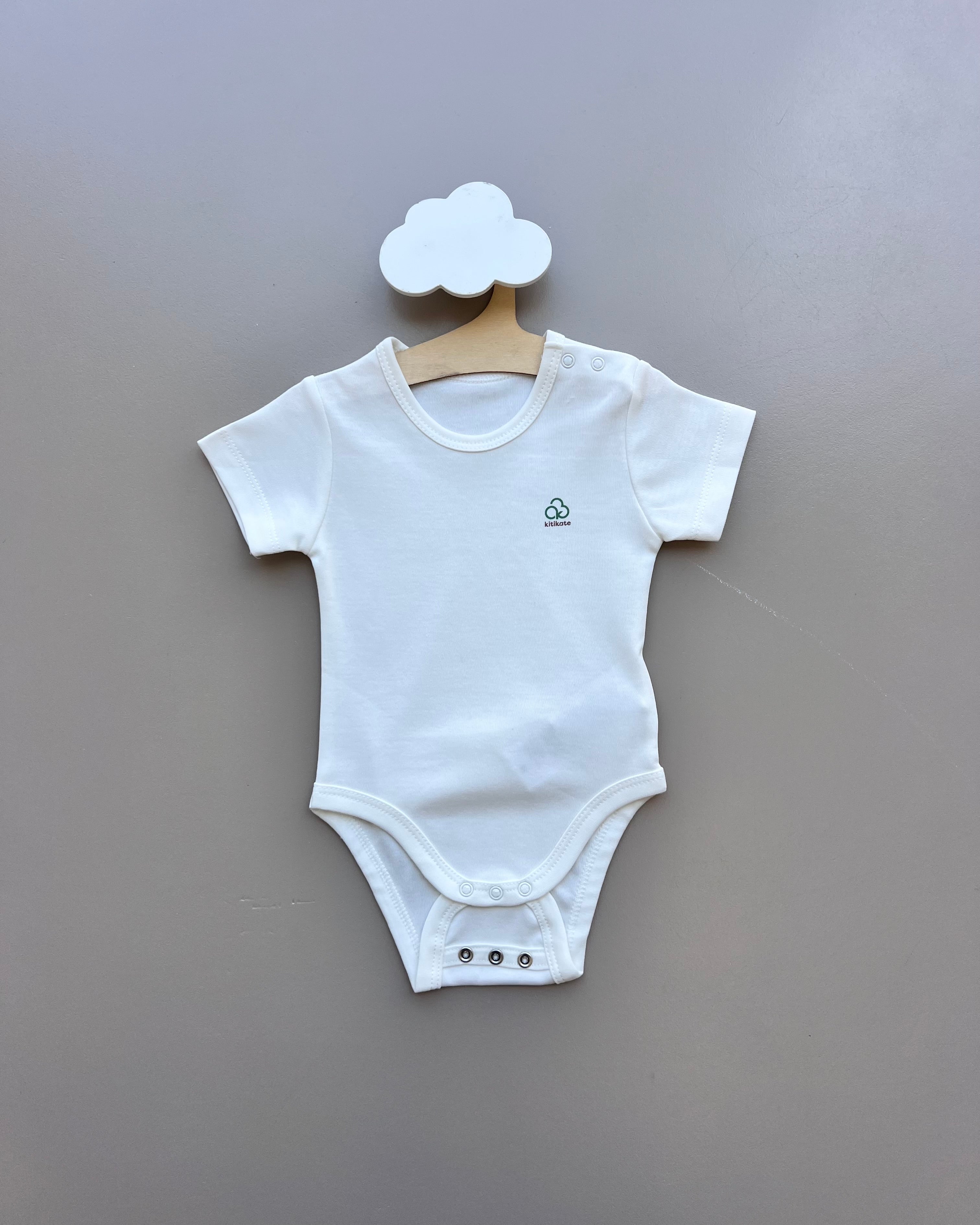 Off White GOTS™ Certified Organic Cotton Double Size Short Sleeves Body