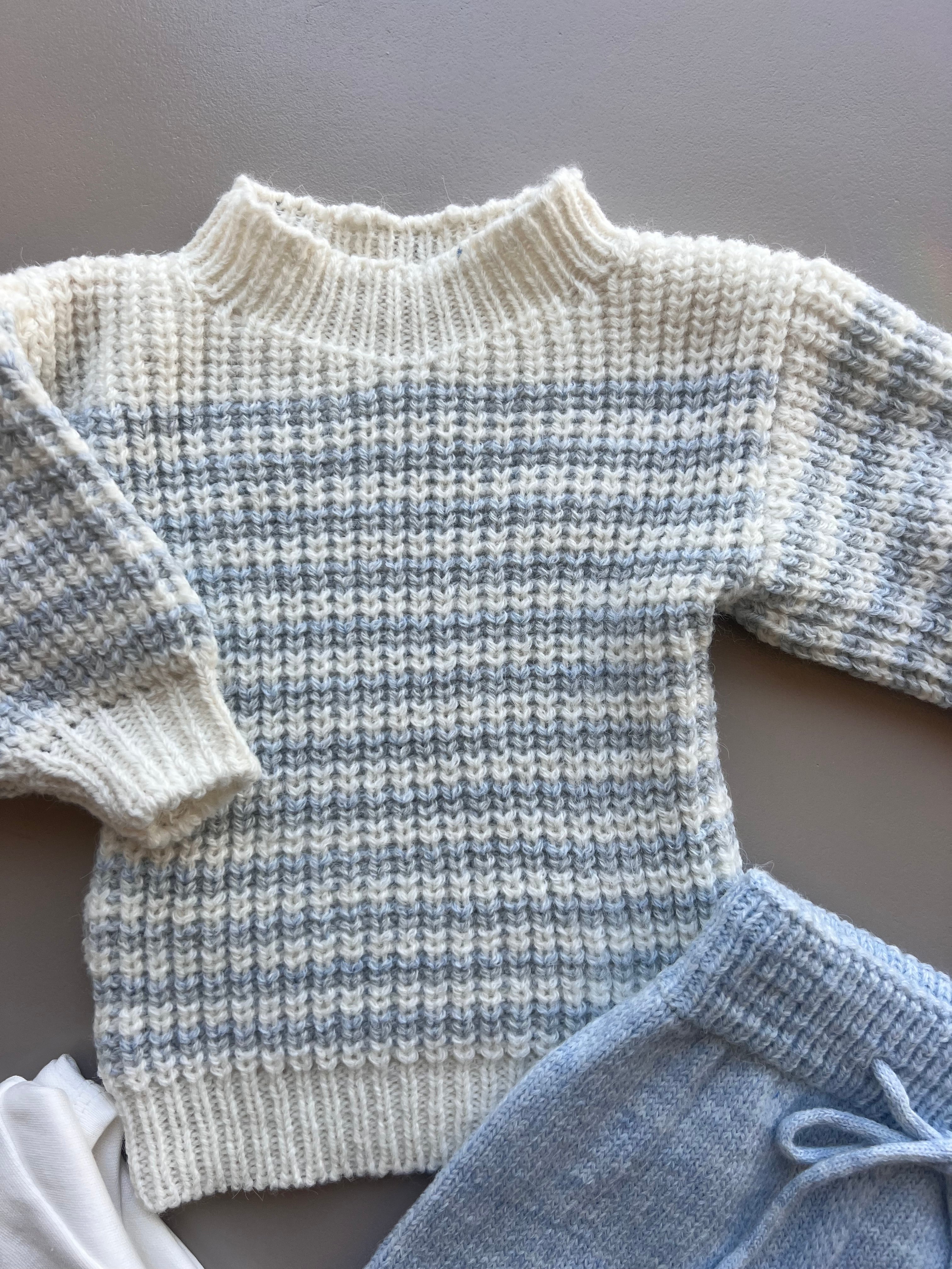 Wool Stripped Sweater 4 Pcs Set