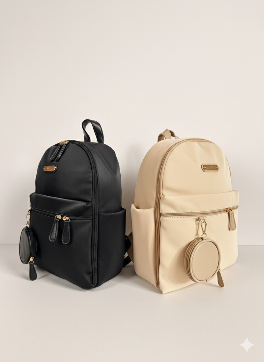 Backpack Leather Diaper Bag