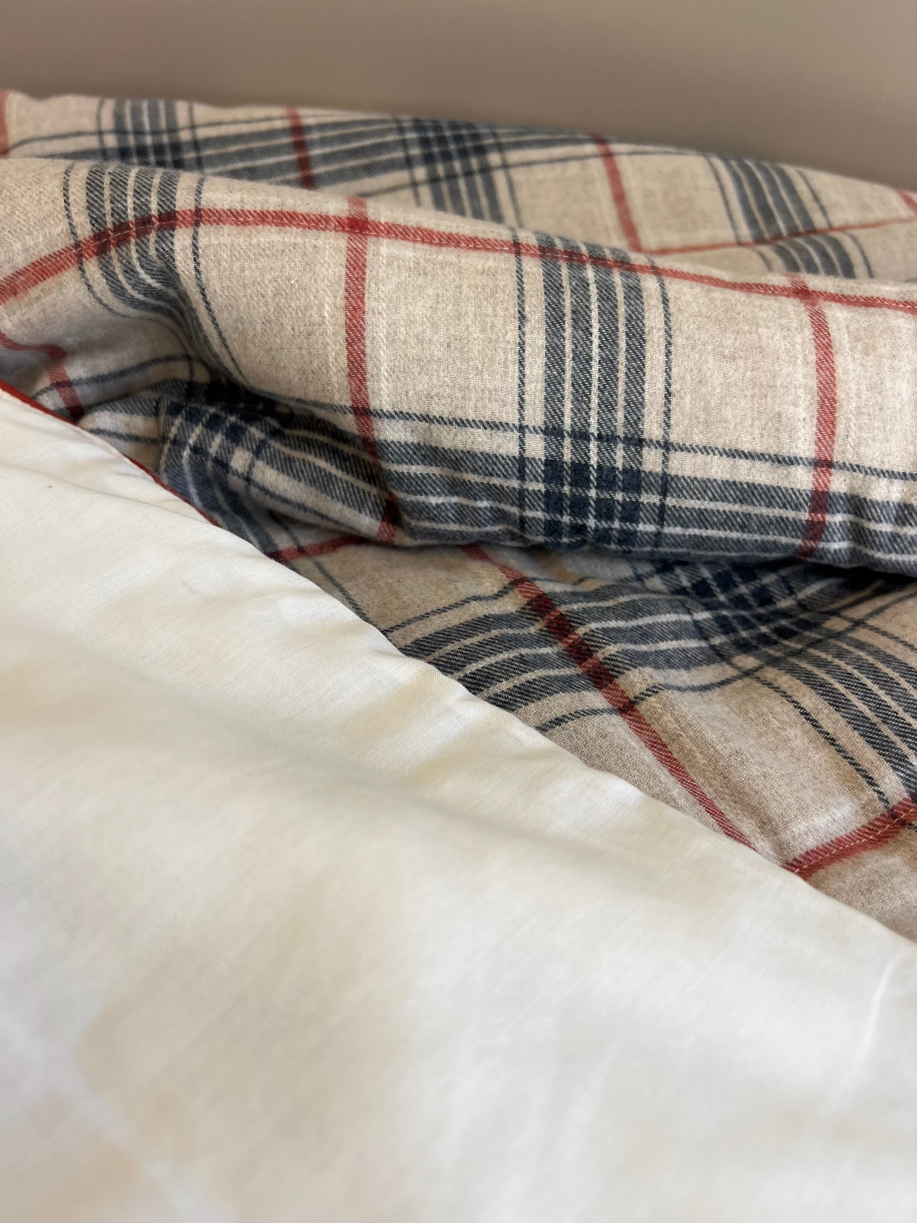 Navy And Red Baby Quilt