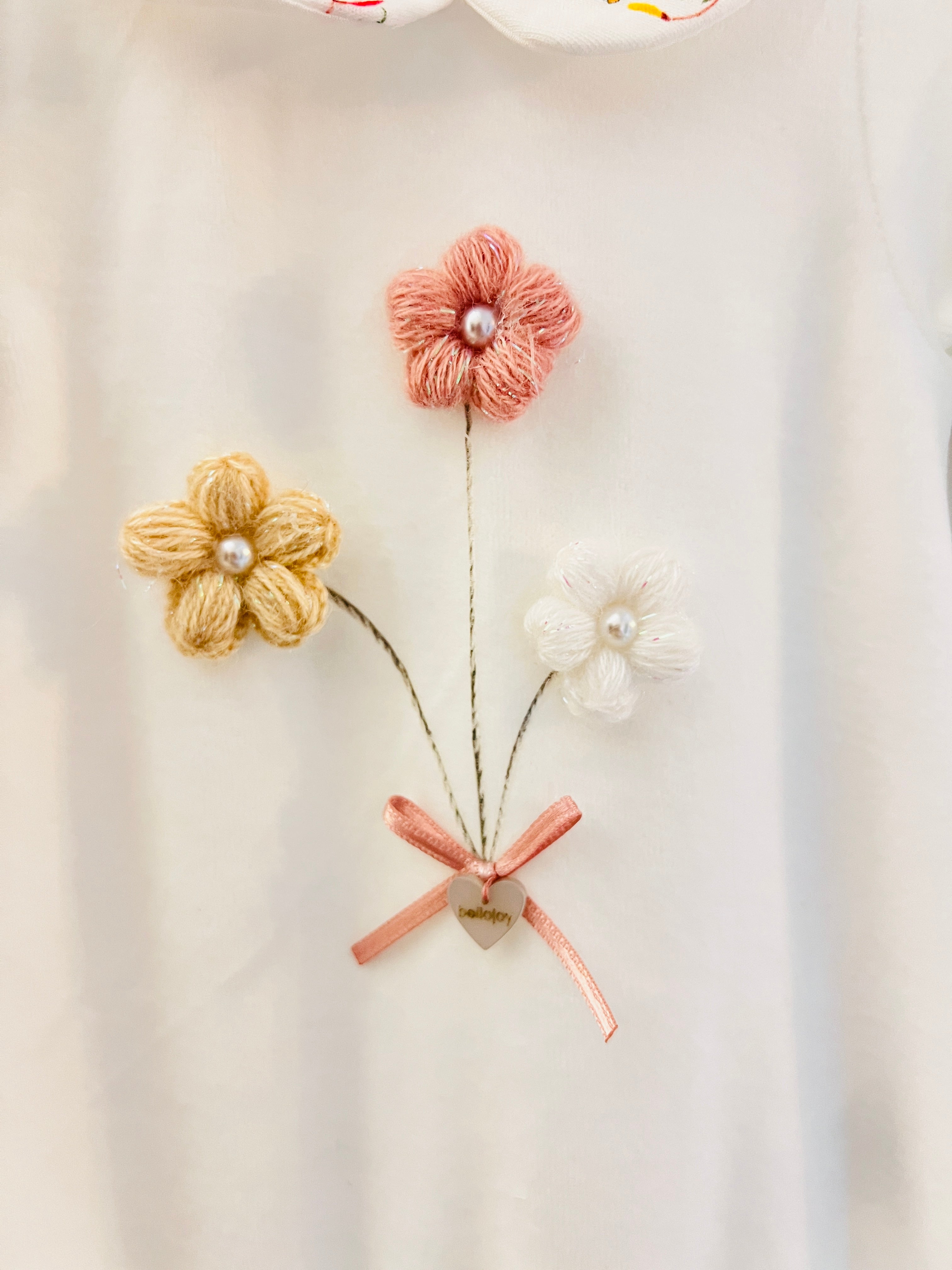 Flower Velvet Footed Overall