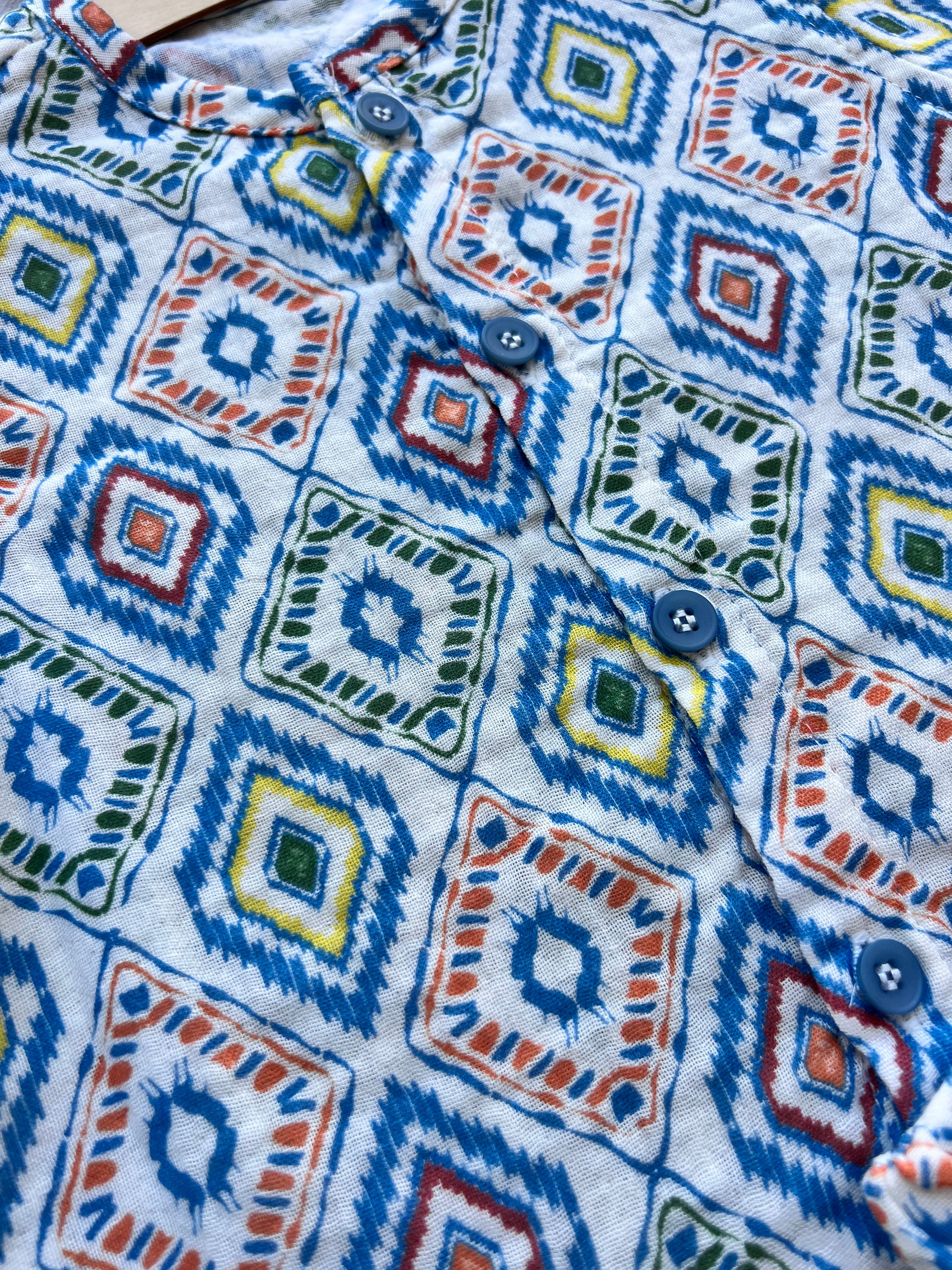 Blue & White GOTS™ Certified Organic Cotton Summer 2 Pcs Set