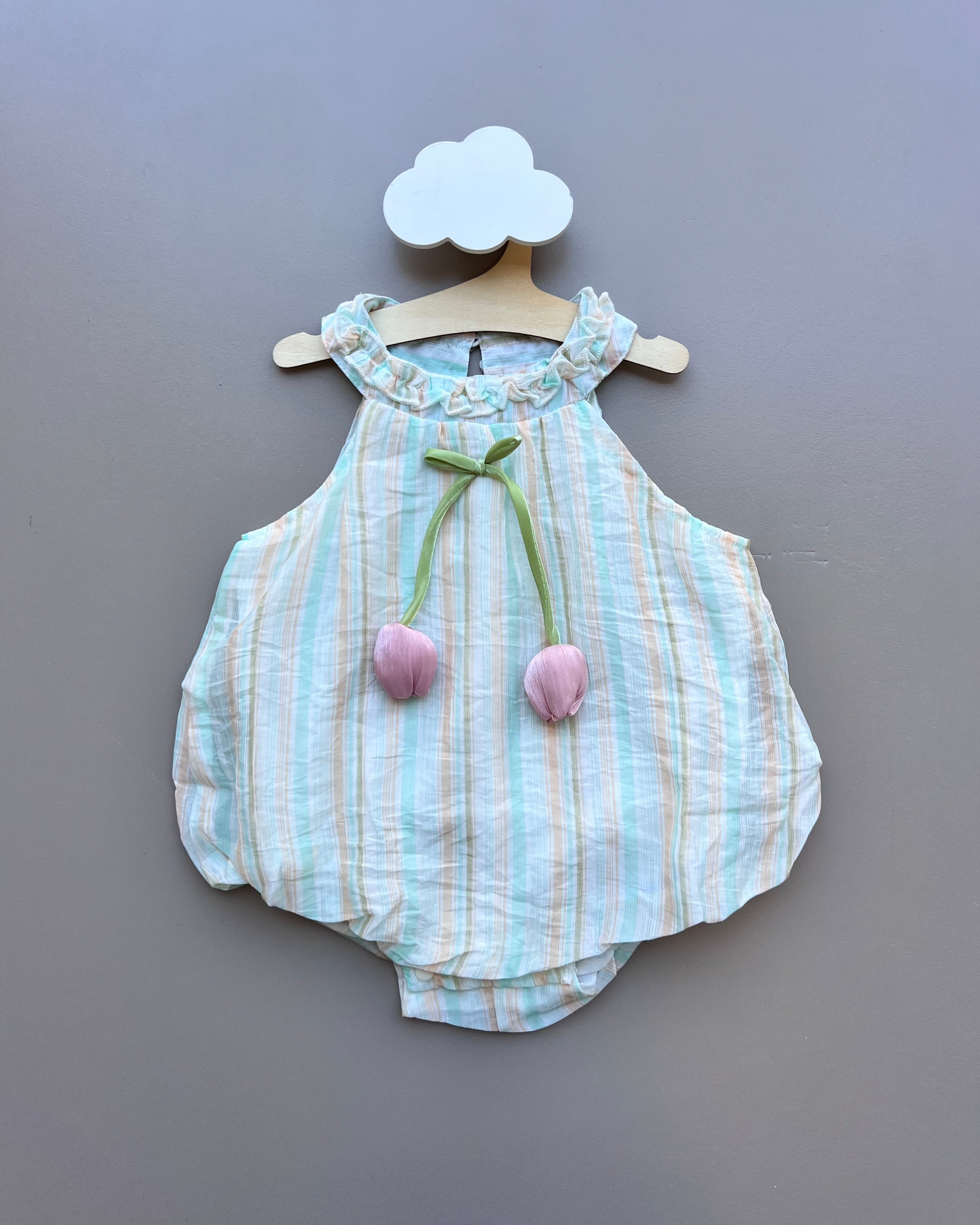 Pastel Colors 3D Flower Romper