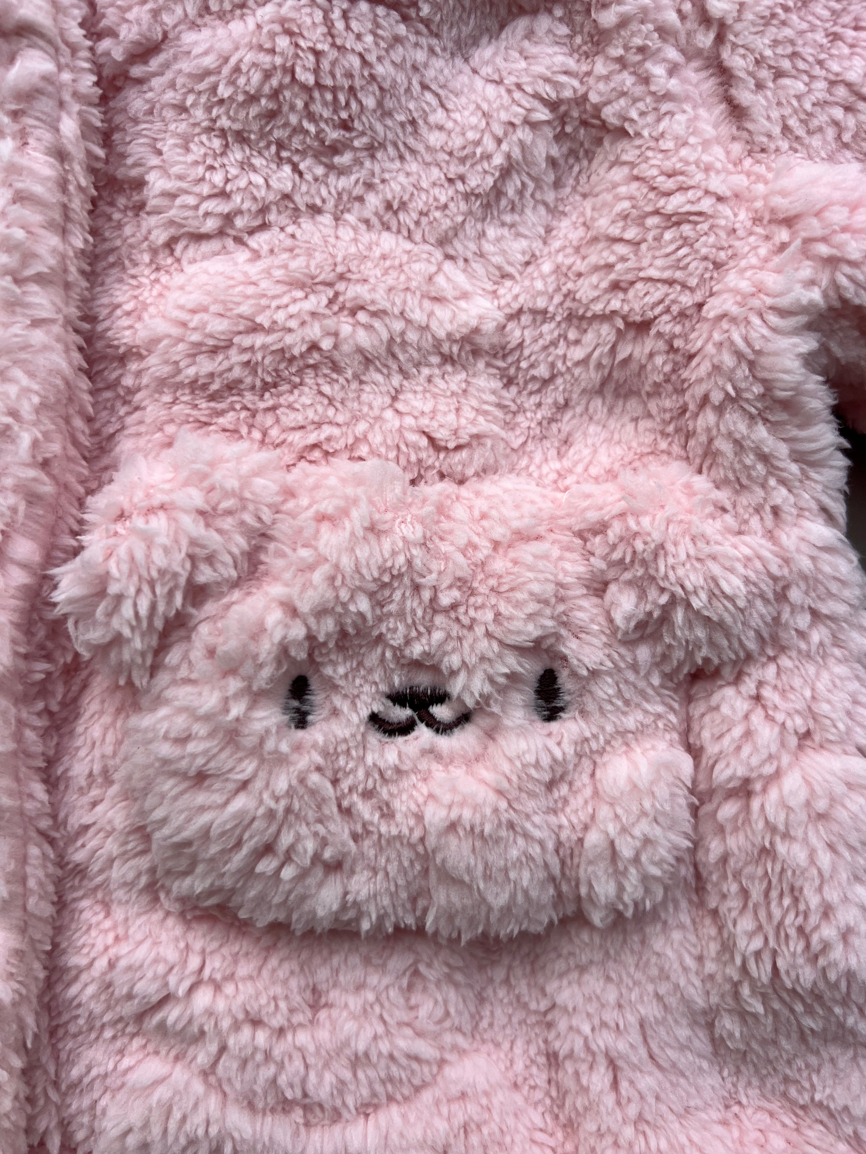 Pink Fuzzy Survetement 2 Pcs Set