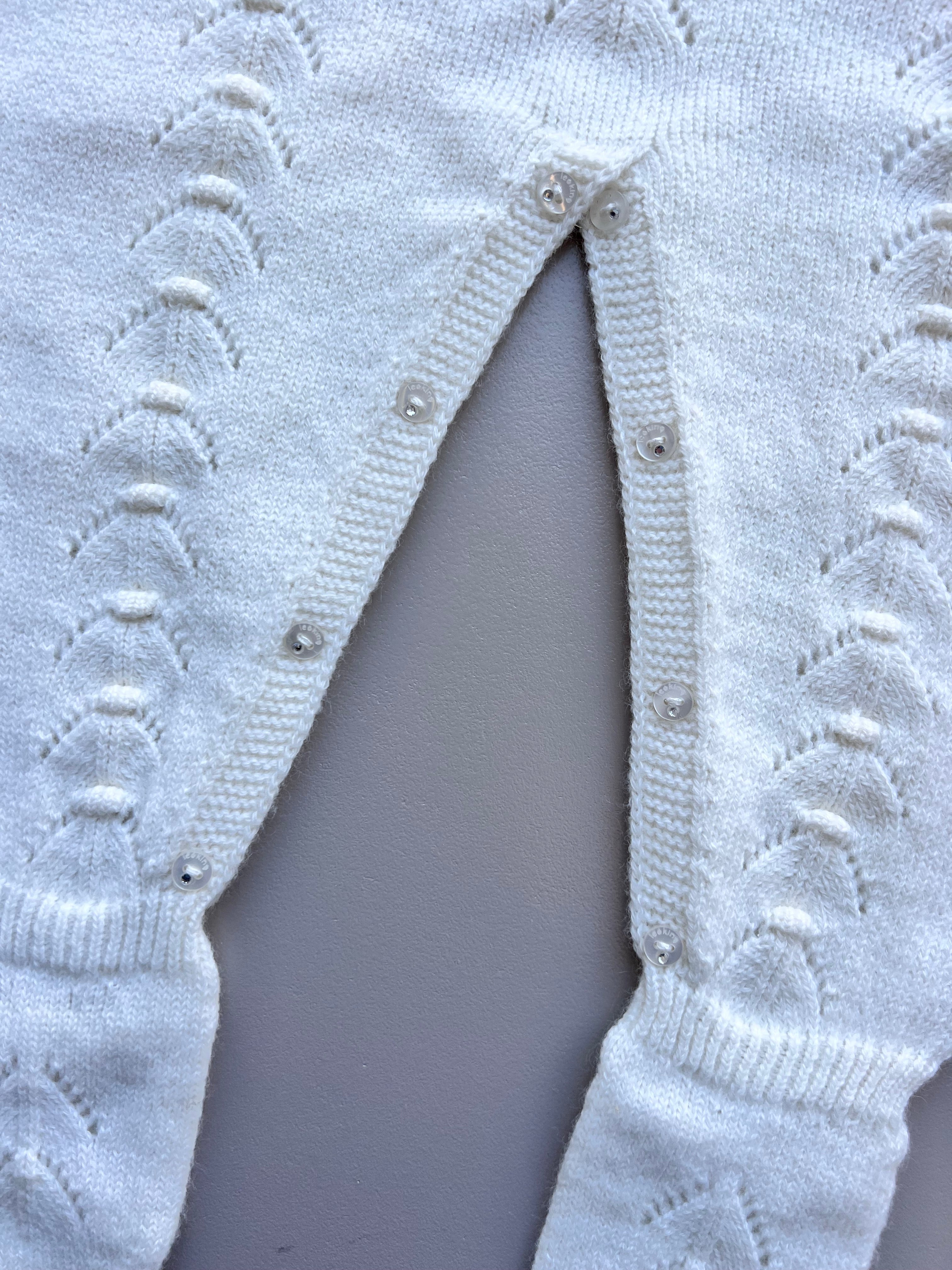 Off-White Ruffle Natural Wool Overall