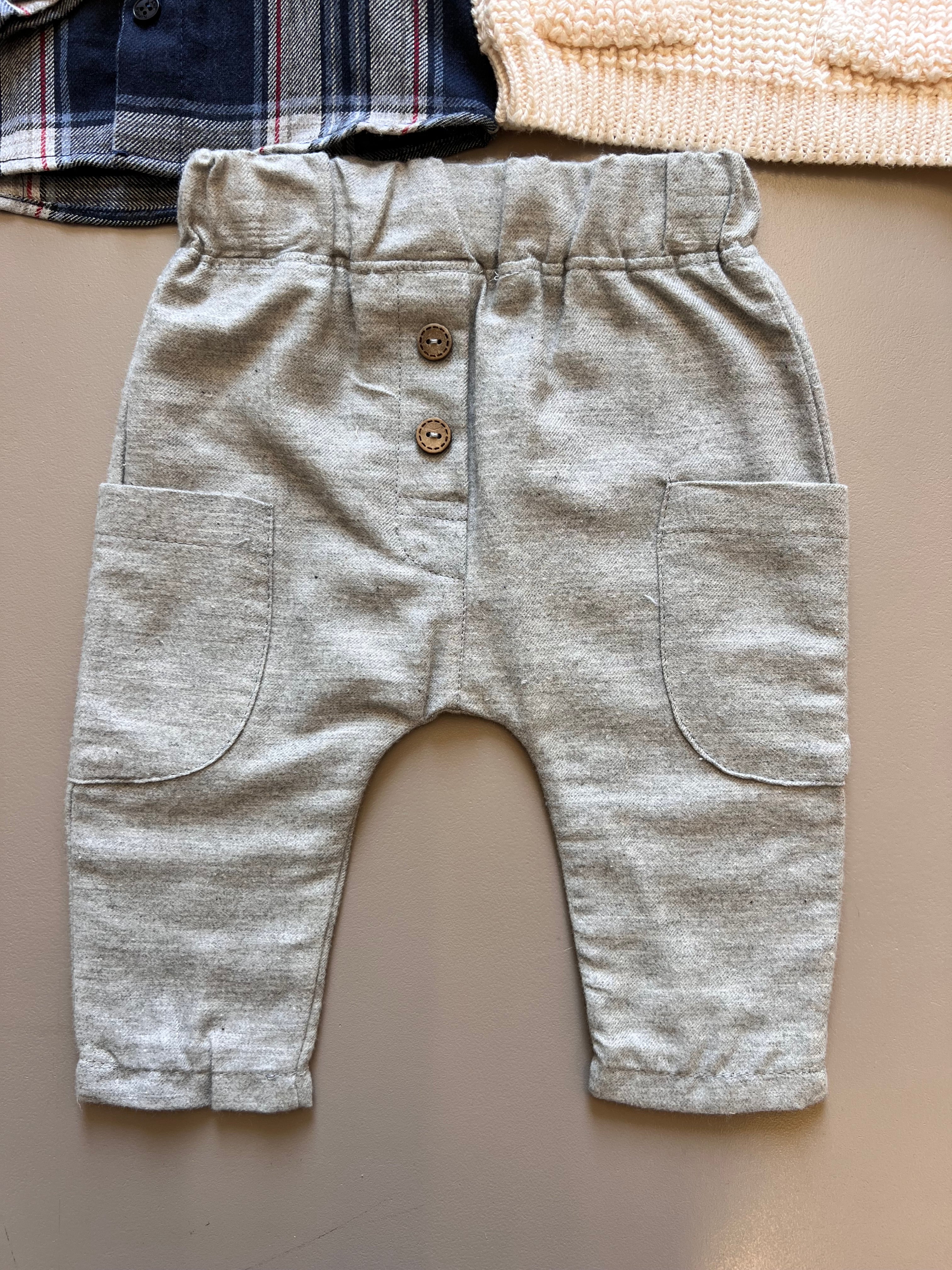Off-White & Grey Sweater 3 Pcs Set