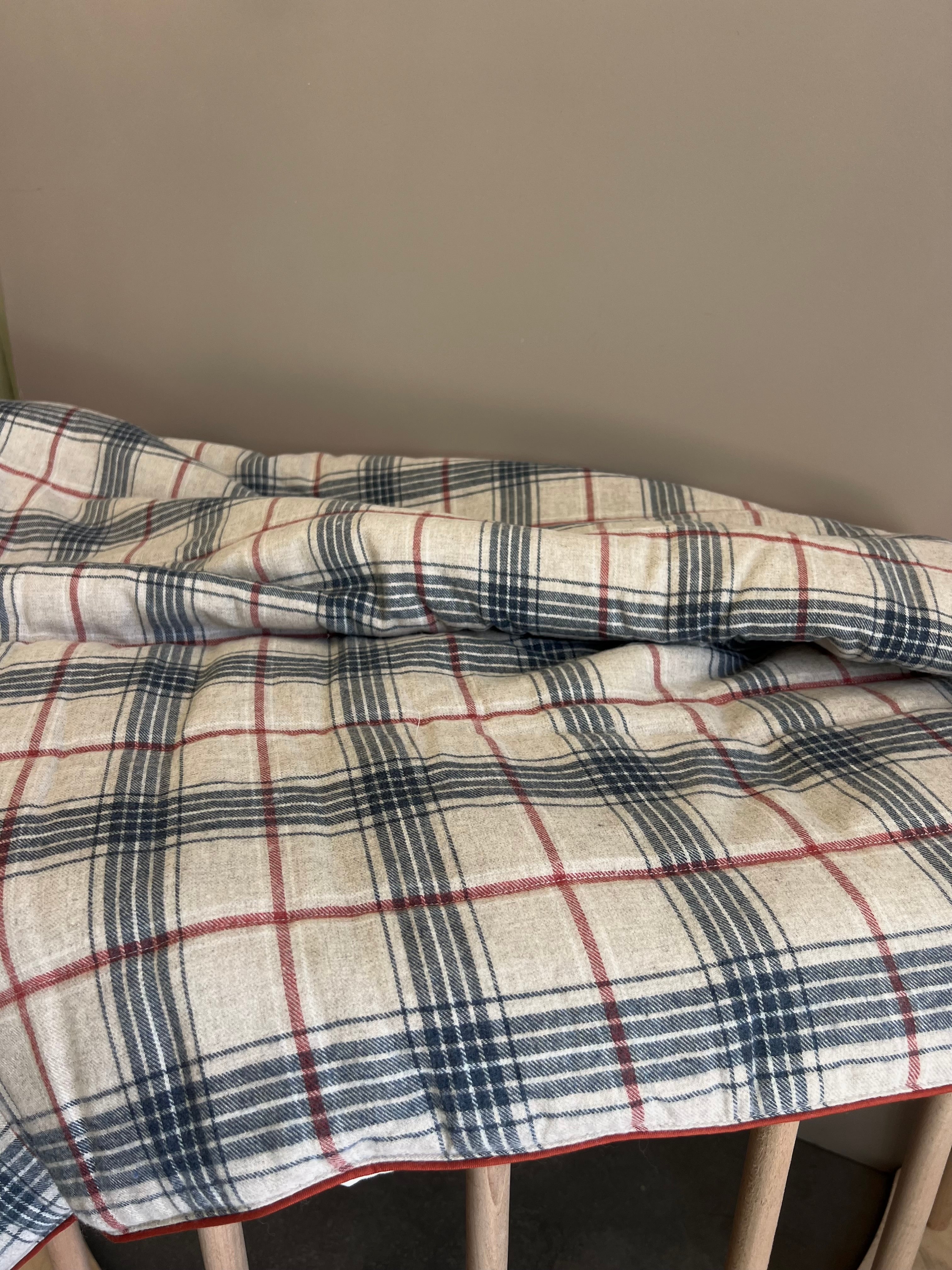 Navy And Red Baby Quilt