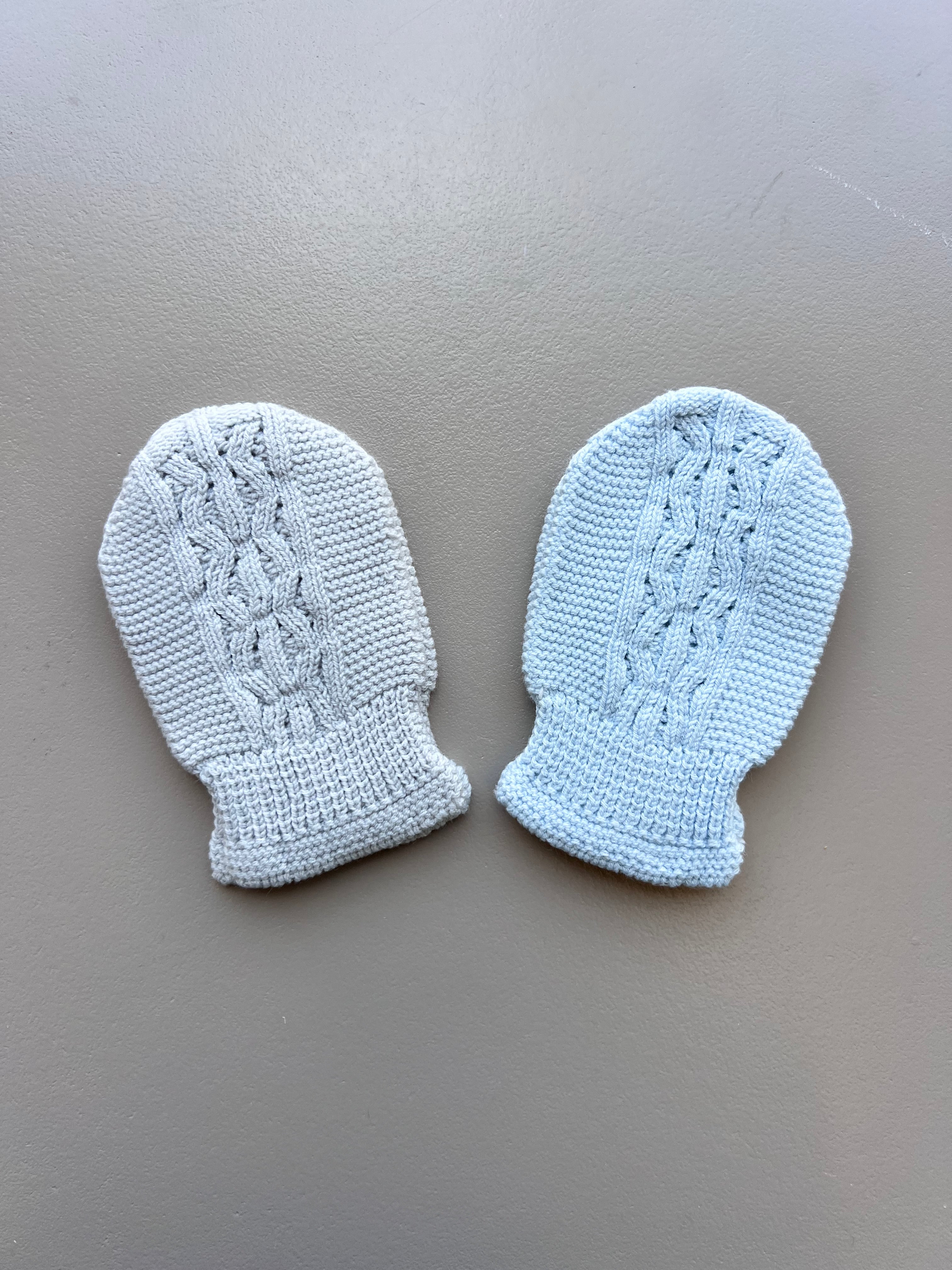 Grey & Blue Mitten Pack of 2 Pairs