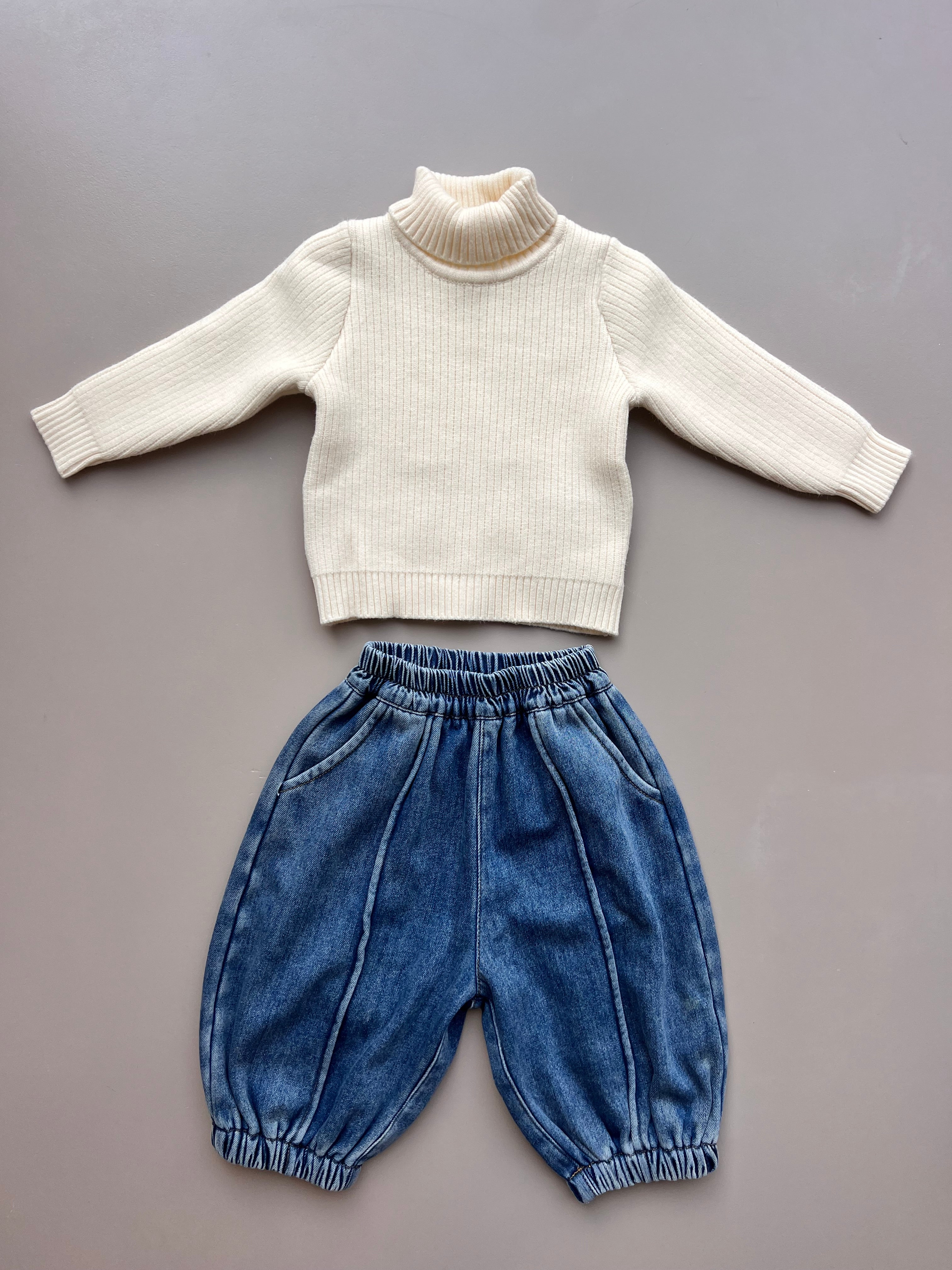 Blue Denim Jeans Fur Inside