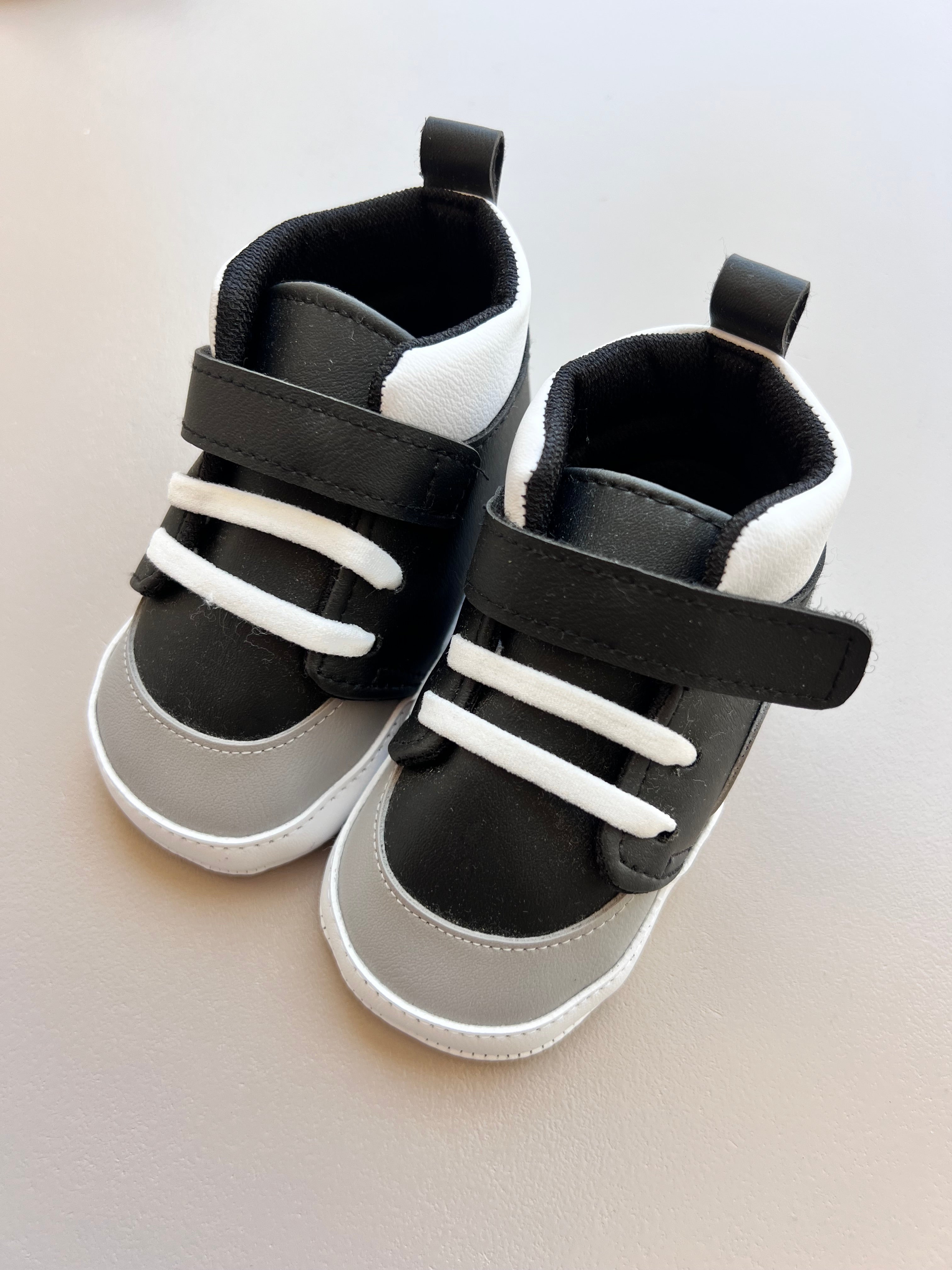 Black And Grey Baby Sneakers