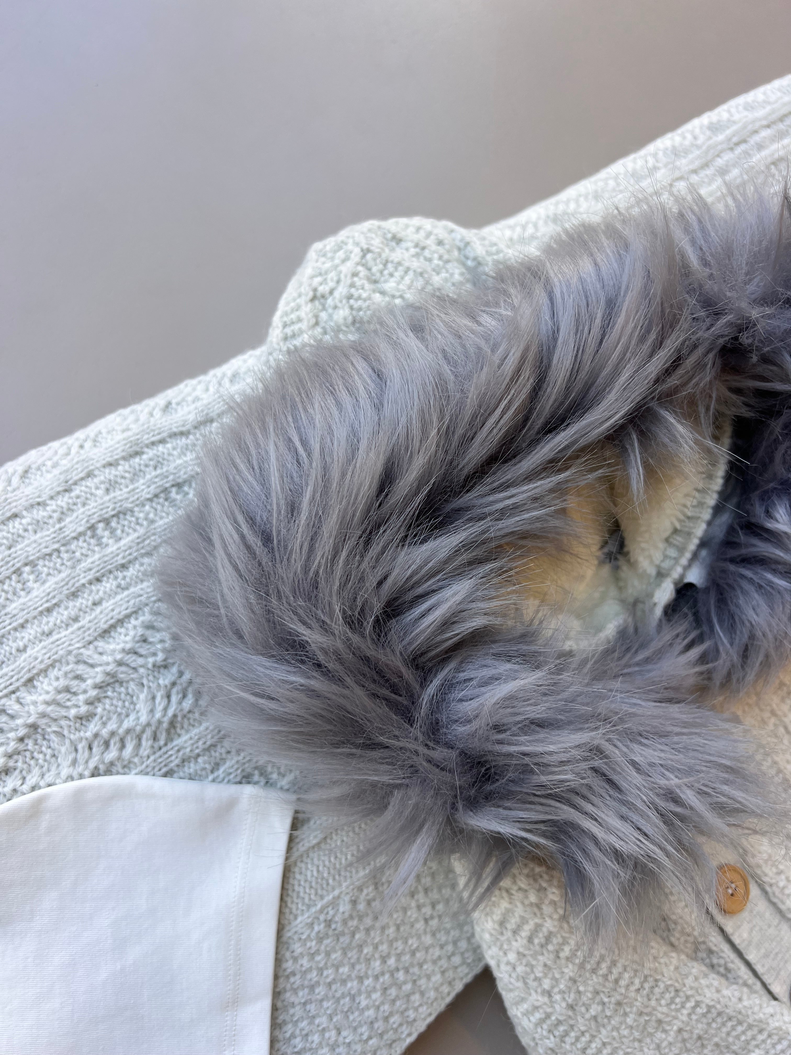 Light Grey Wool Button Hospital Set 6 Pcs