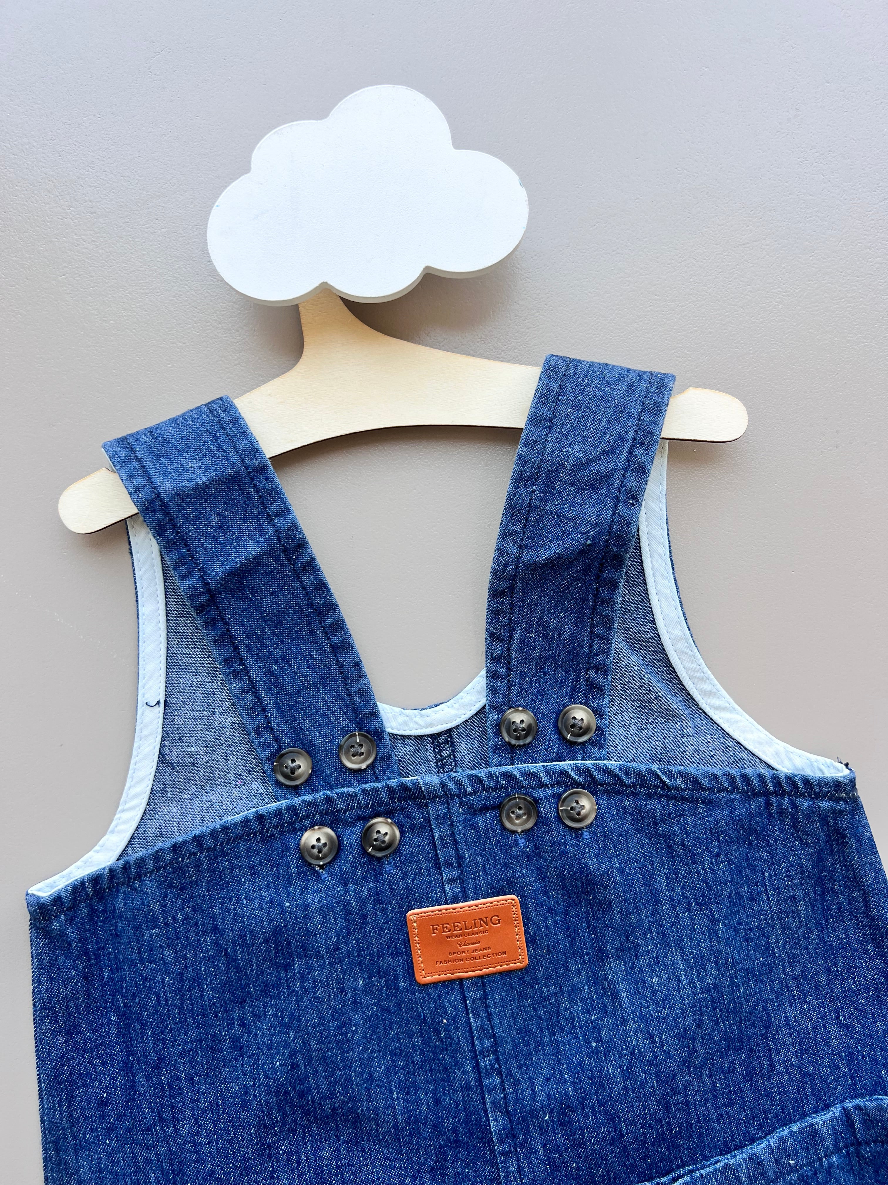 Navy Jeans Salopettes