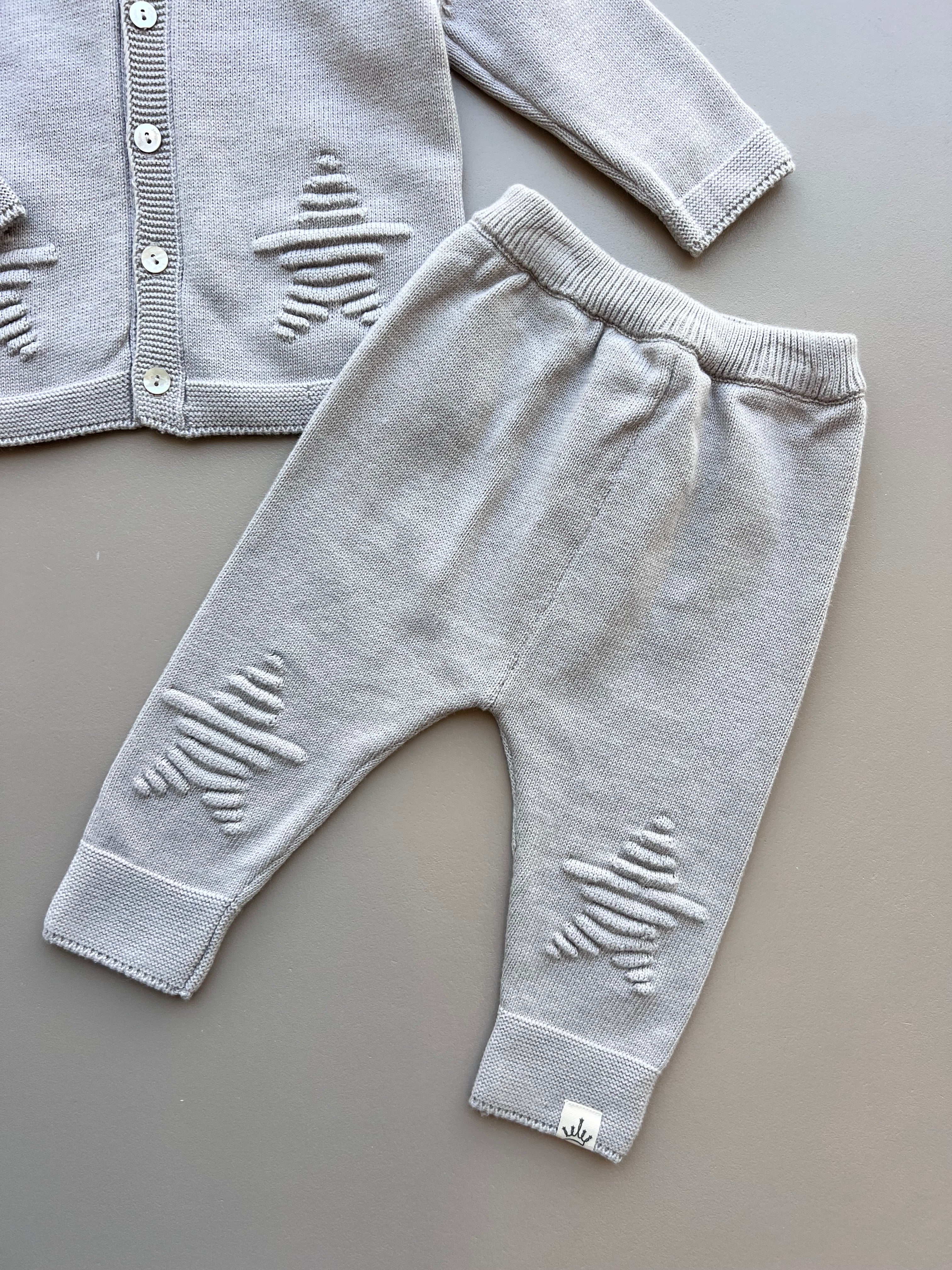 Thick Cotton Star Collar Top and Pants 2Pcs Set
