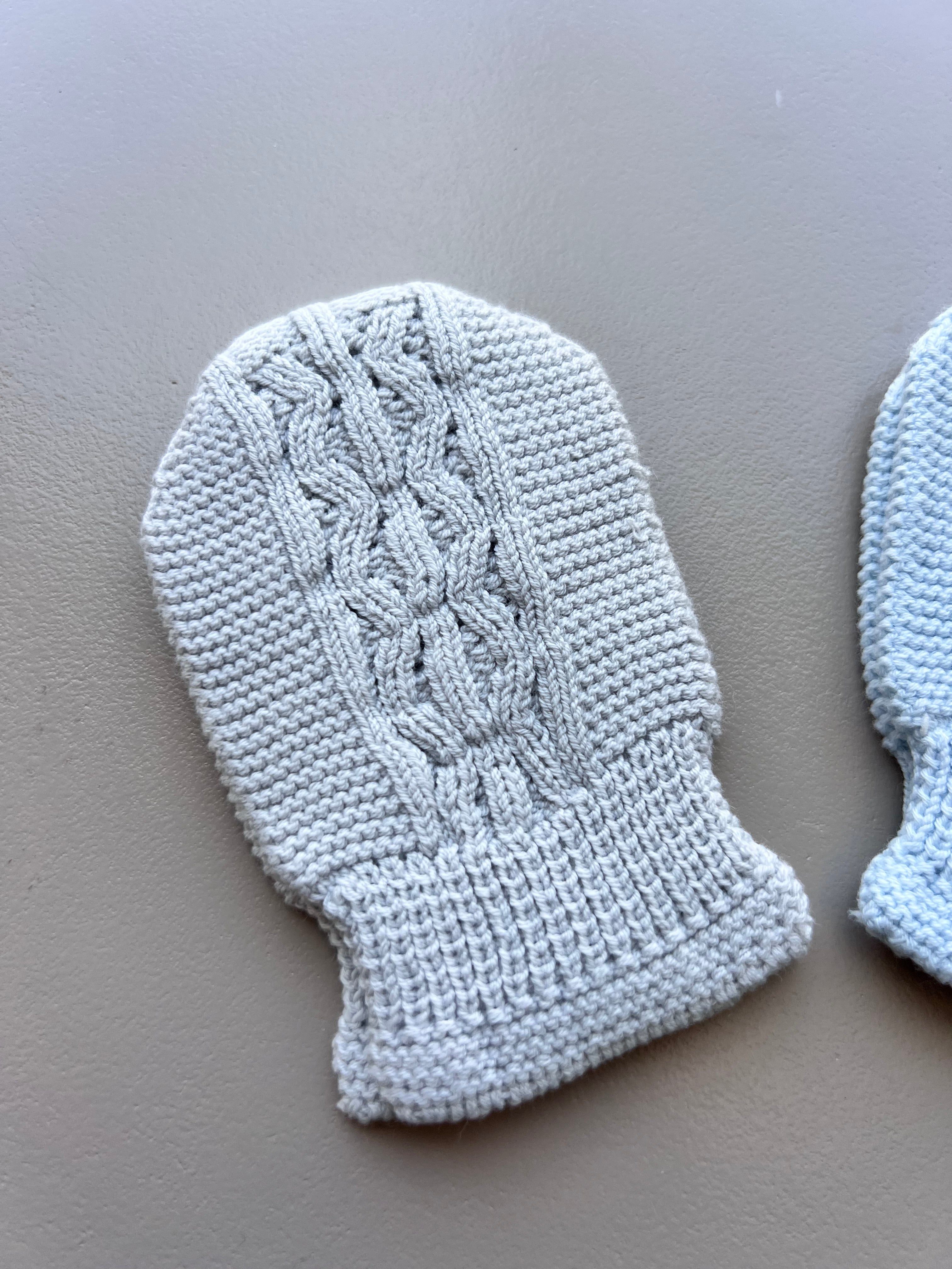 Grey & Blue Mitten Pack of 2 Pairs