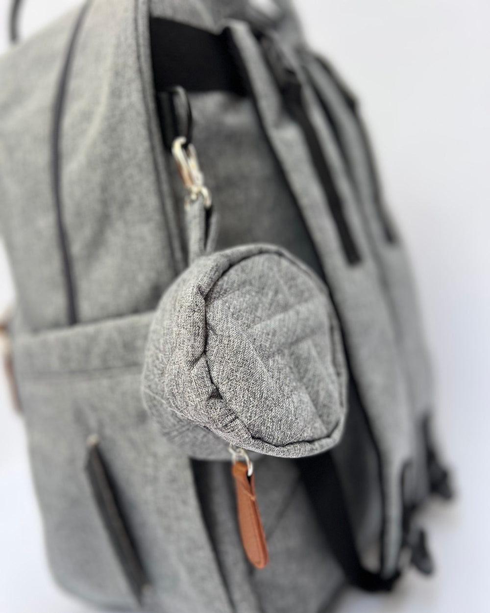 Gray Backpack Diaper Bag