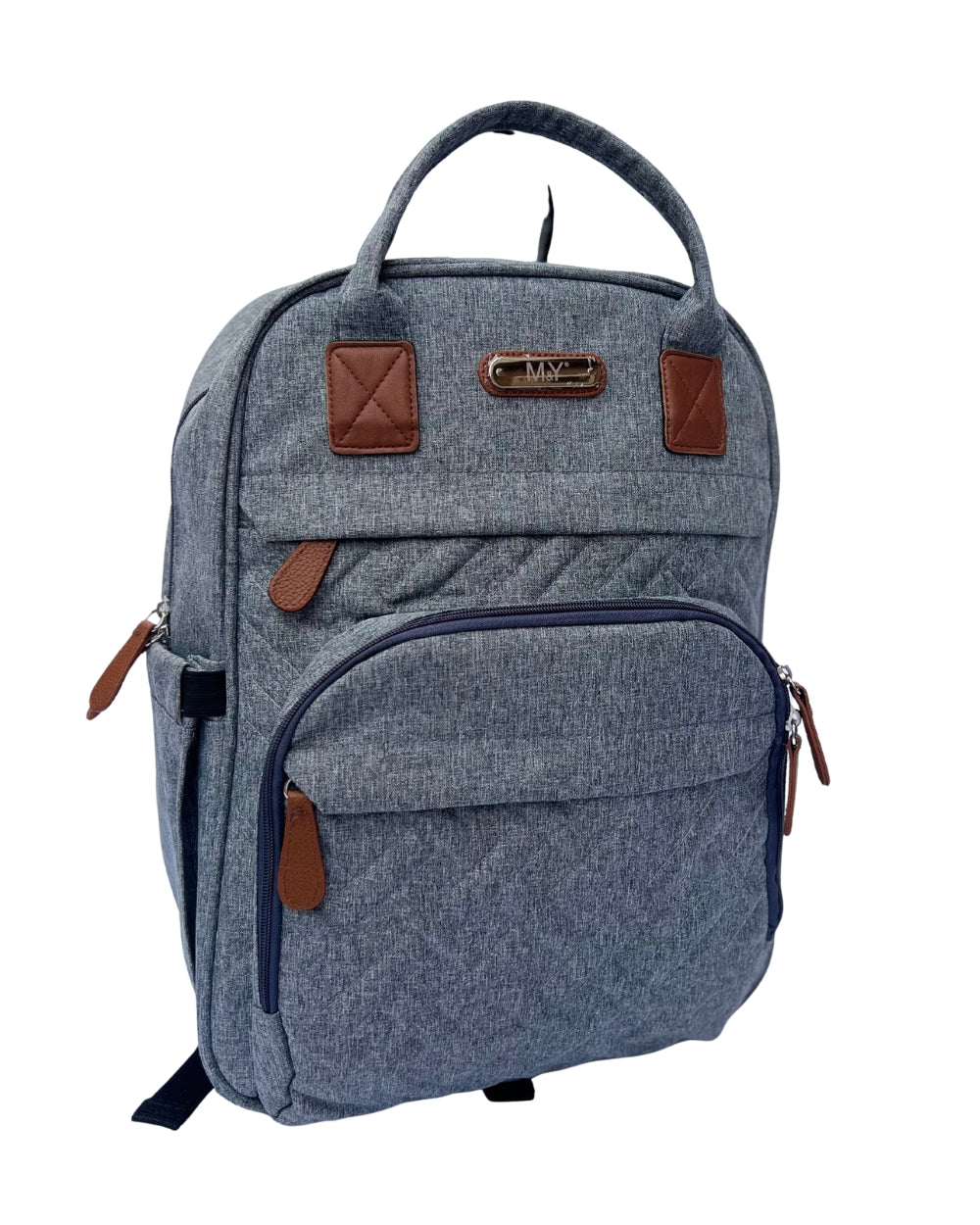 Gray Backpack Diaper Bag