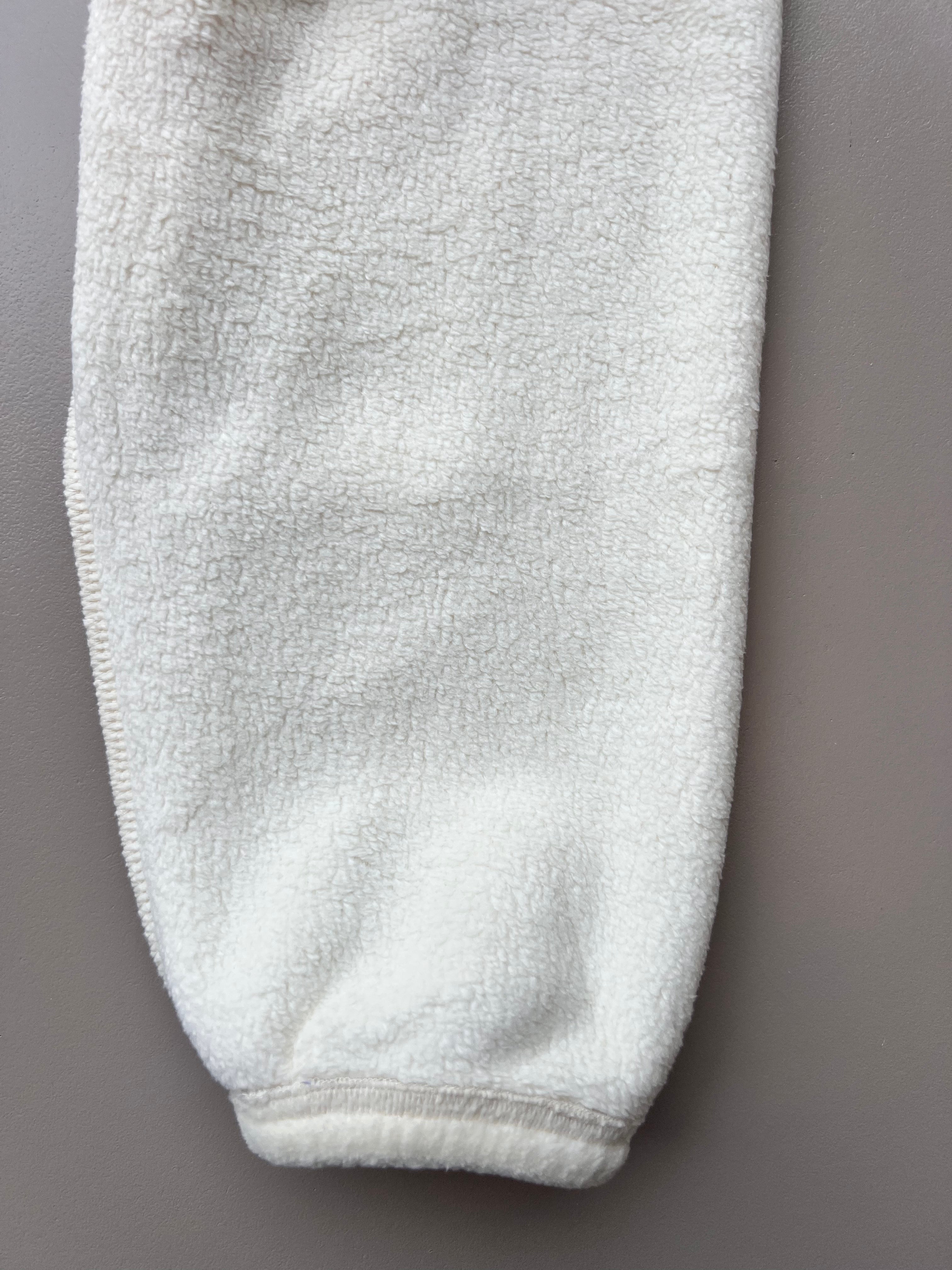 Creamy White Fleece Survetement 2 Pcs Set