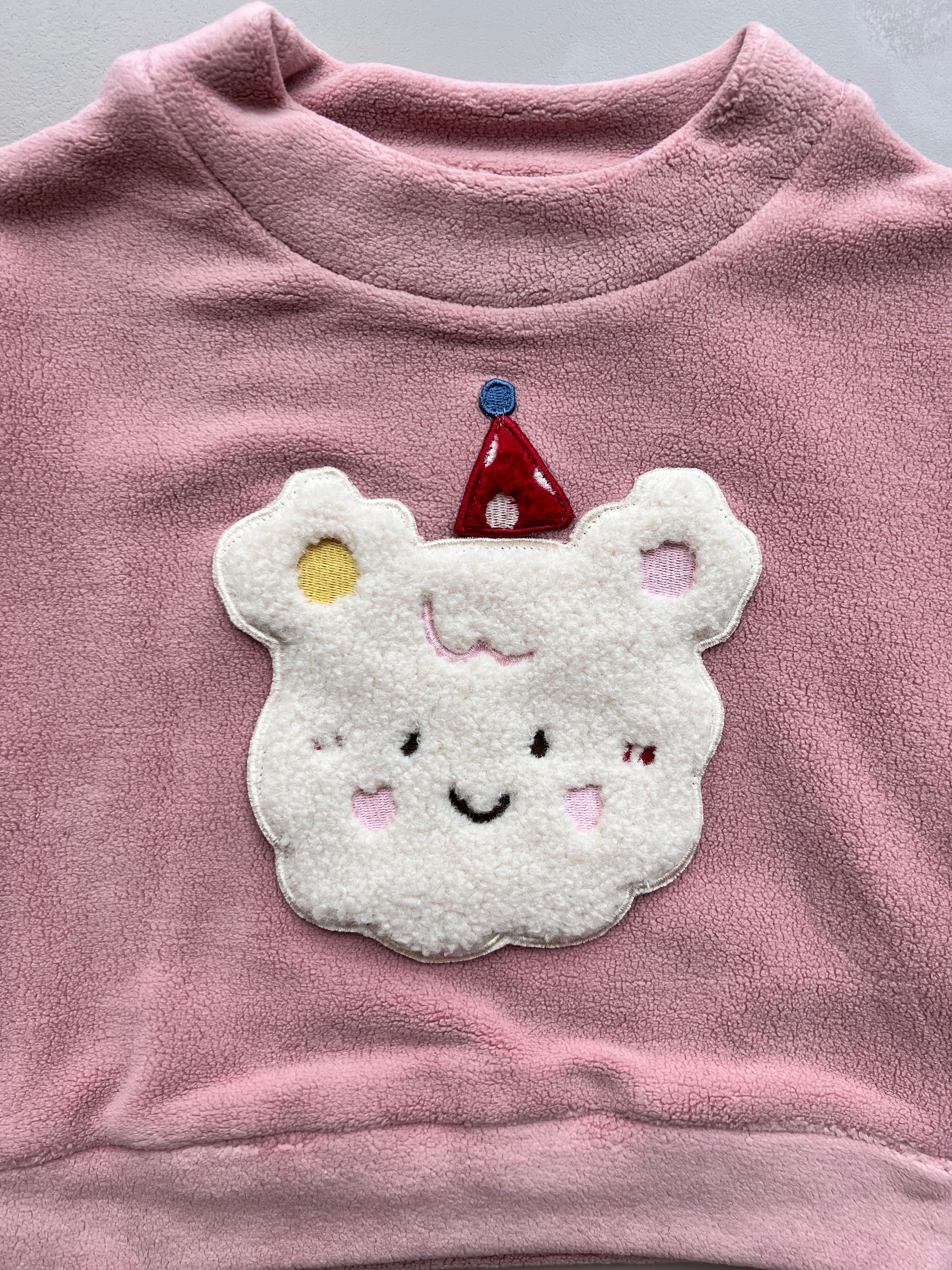 Pink Fleece Survetement 2 Pcs Set