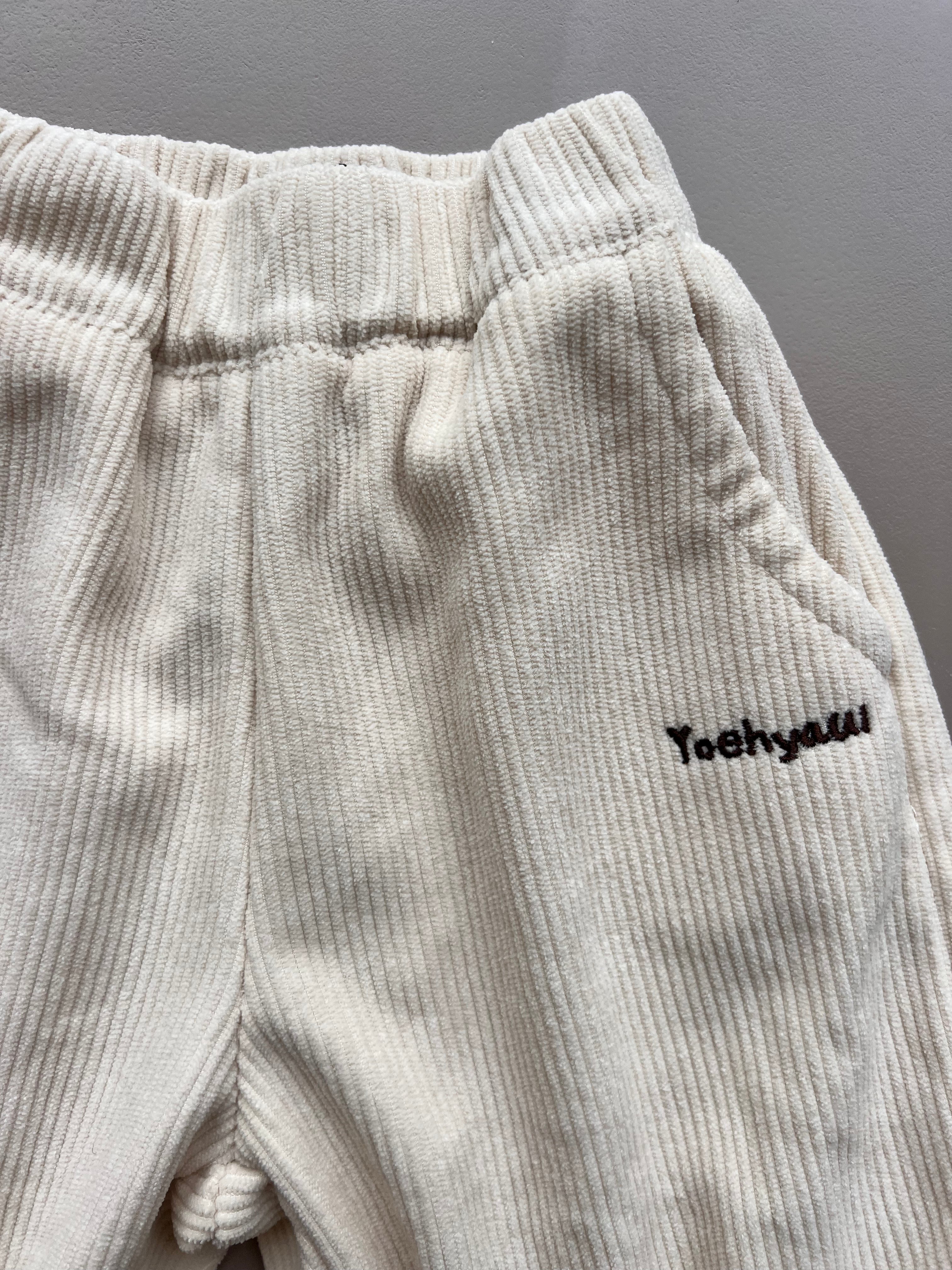 Beige Oversize Velvet Jogging