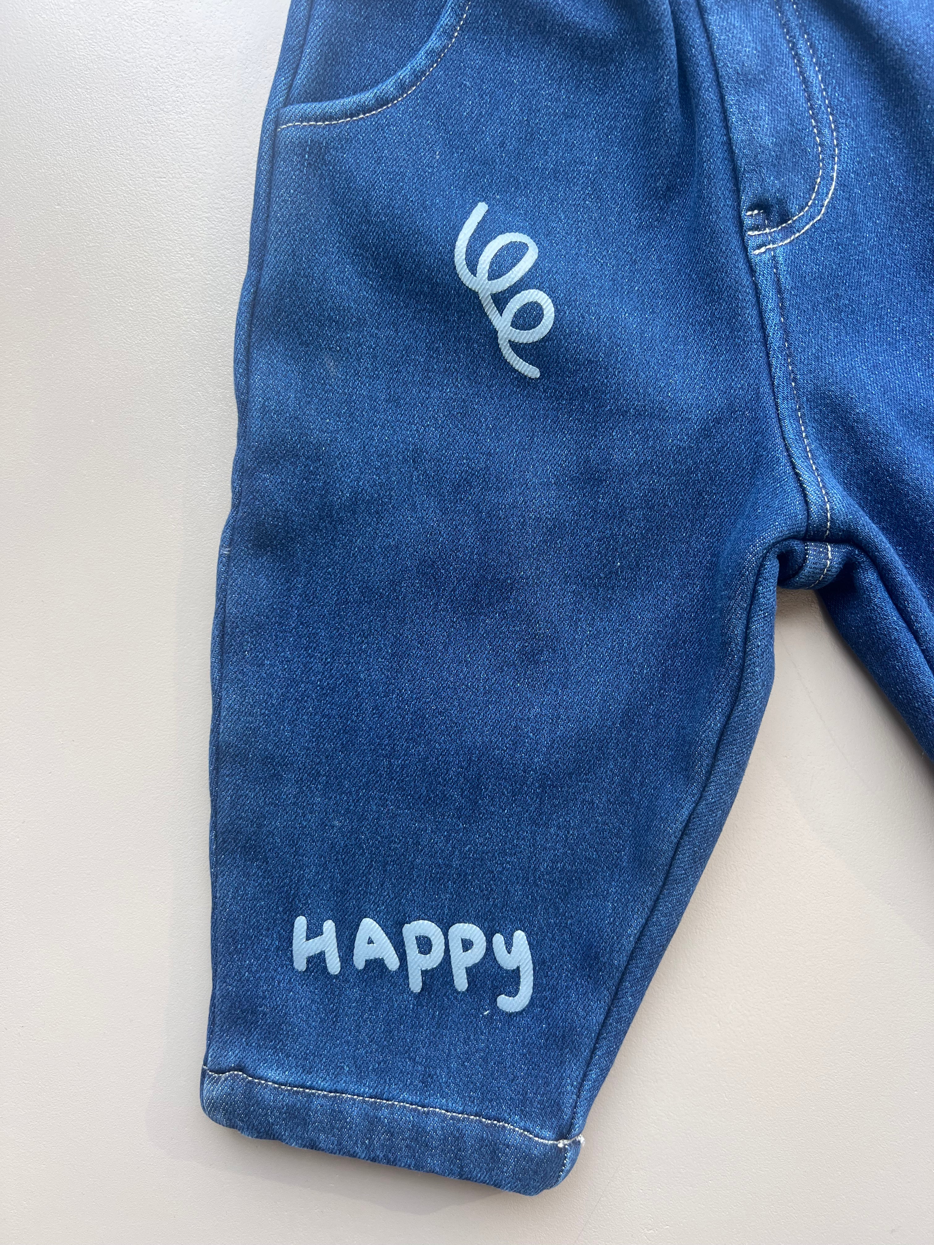 Dark Blue Denim Fur Inside