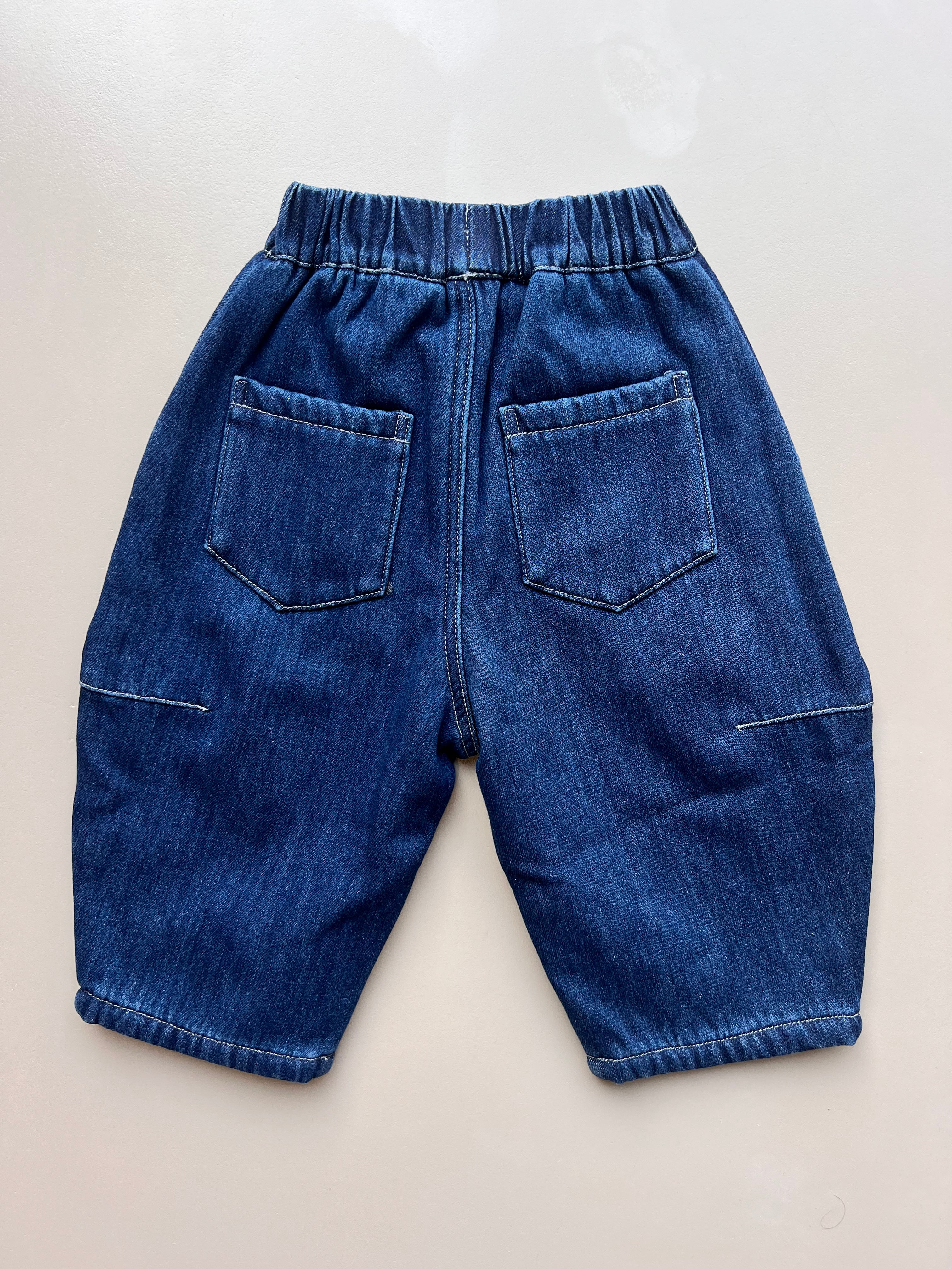 Dark Blue Denim Jeans Fur Inside