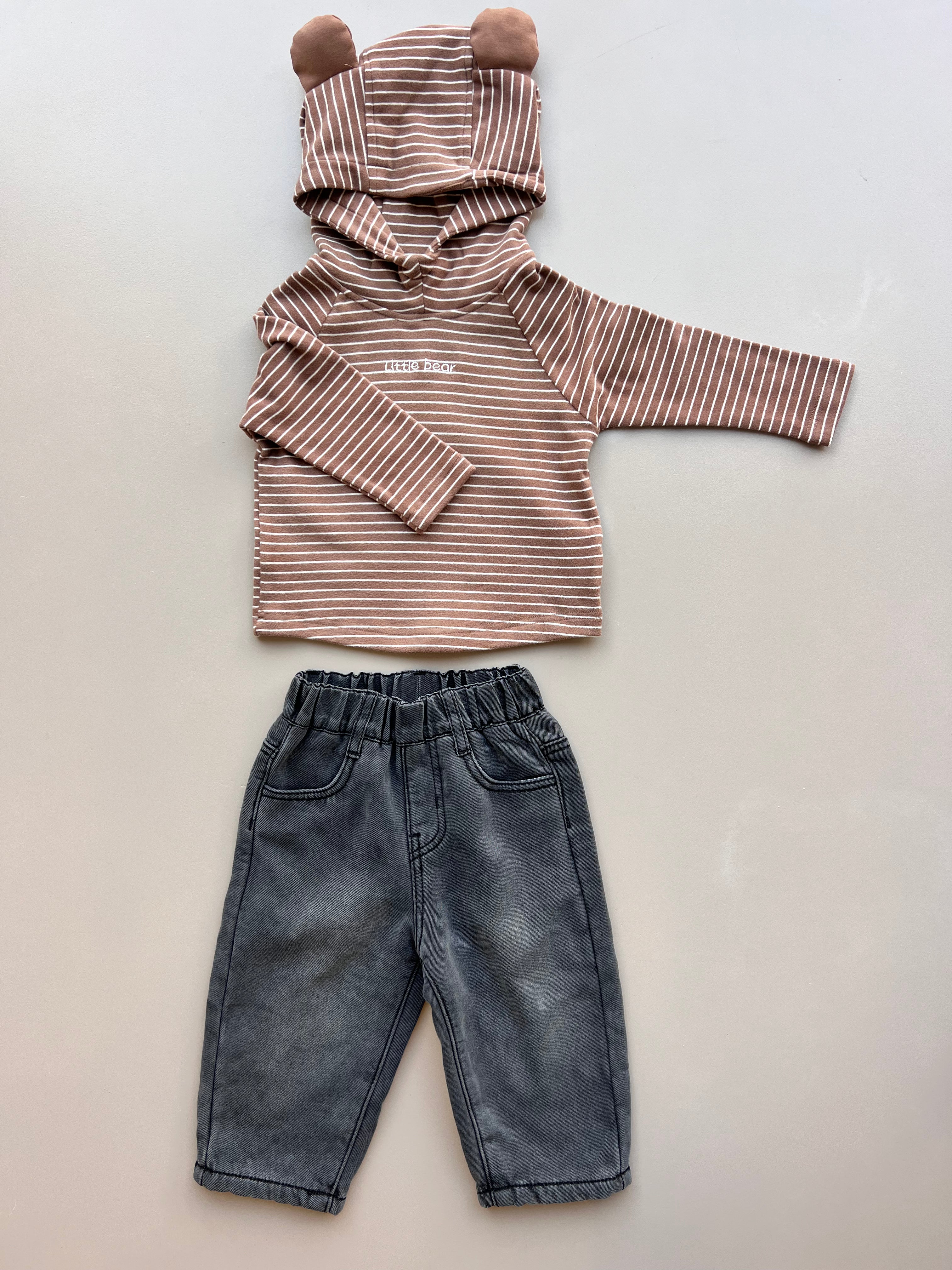 Gray Denim Jeans Fur Inside