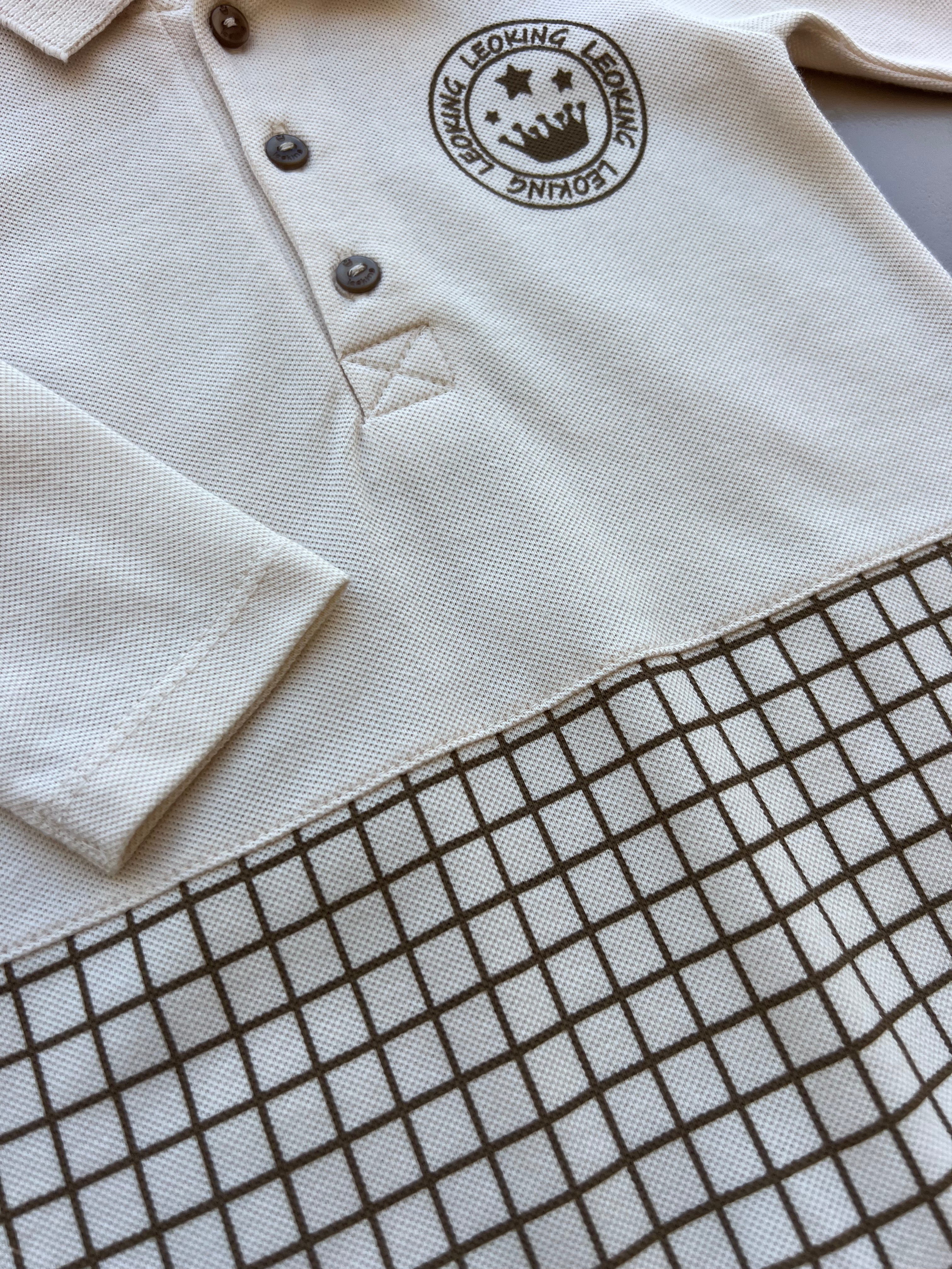 Beige And Brown Polo Organic Cotton Overall