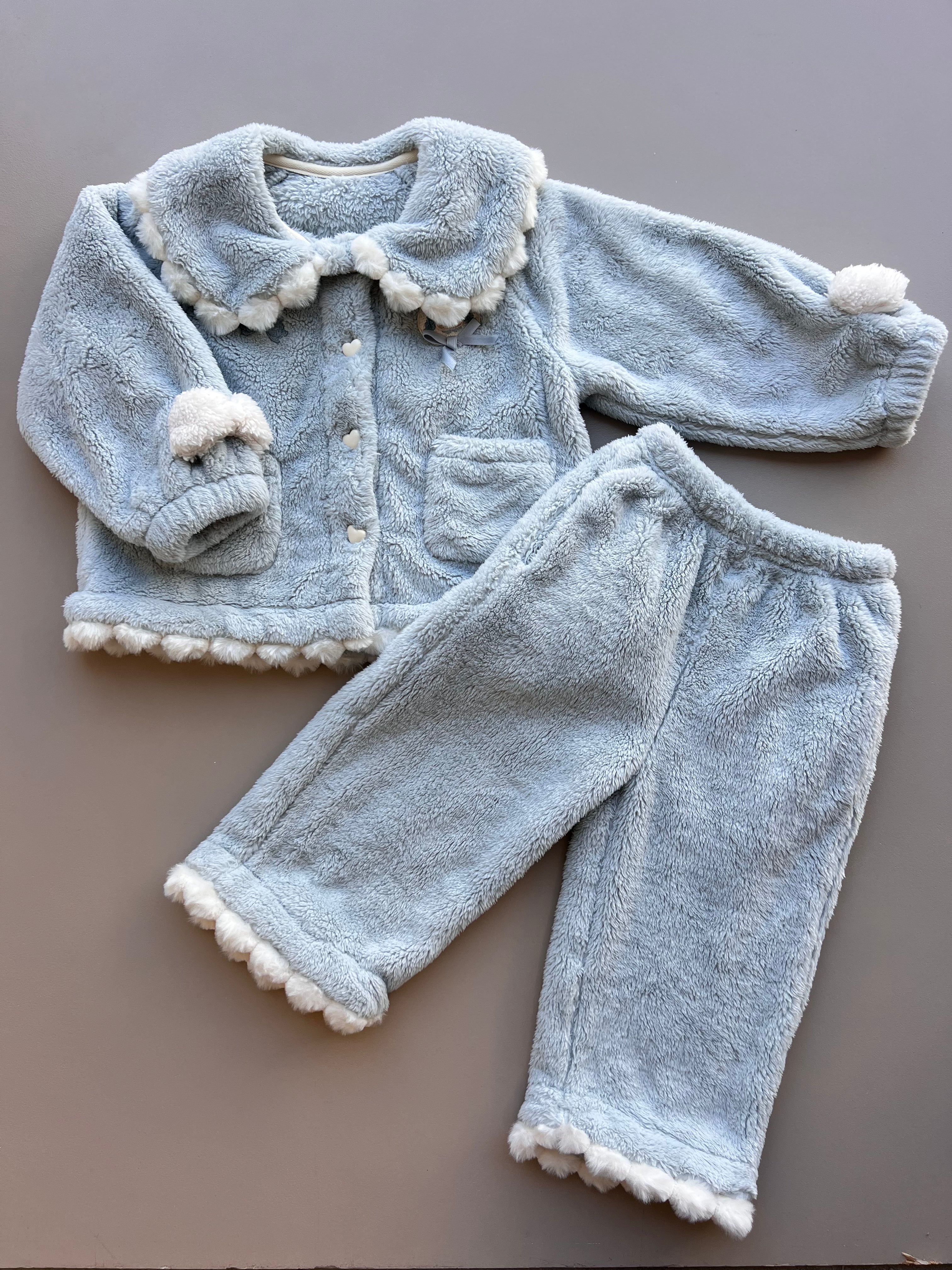 Blue Teddy 2 Pcs Set