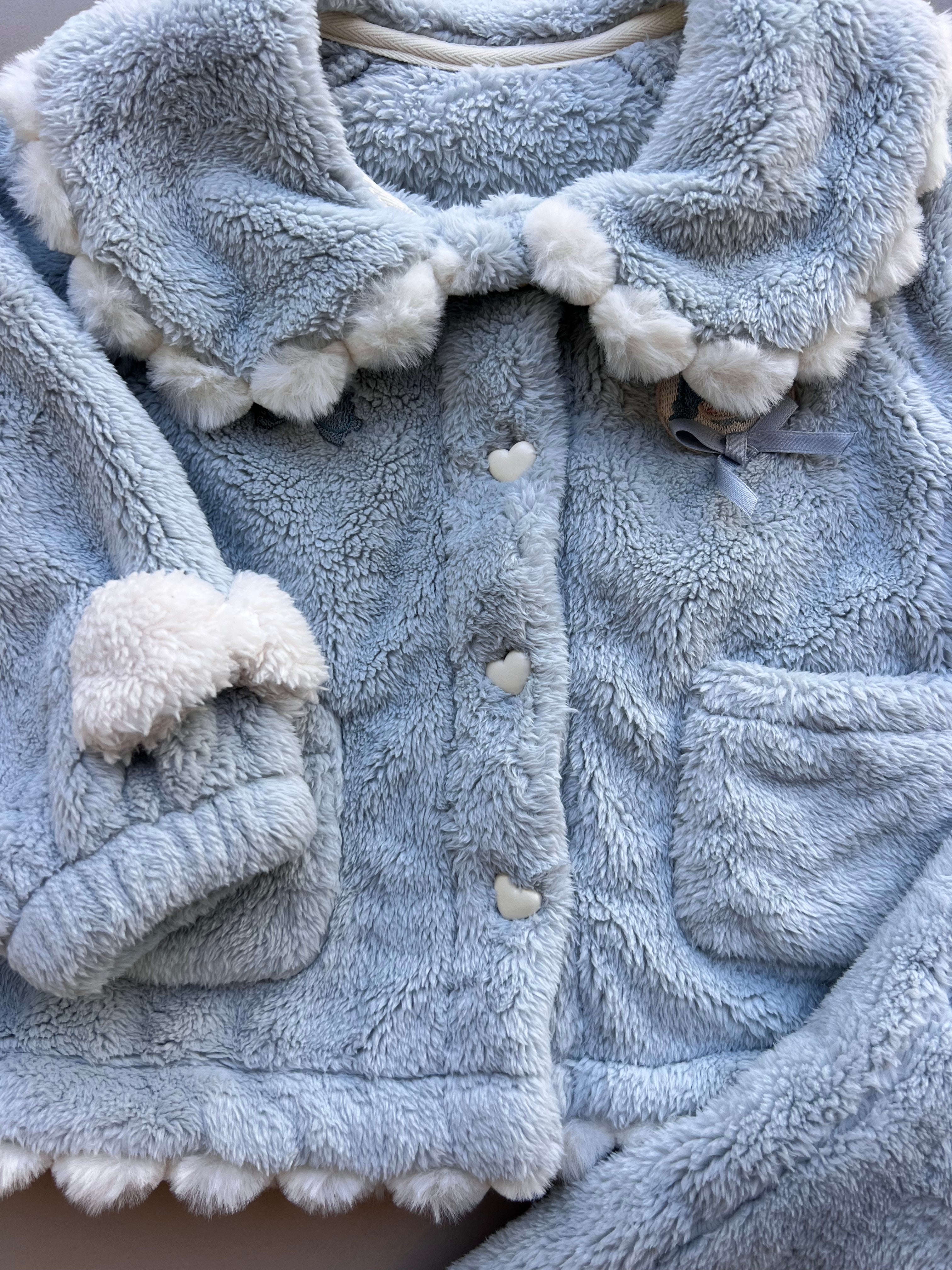 Blue Teddy 2 Pcs Set