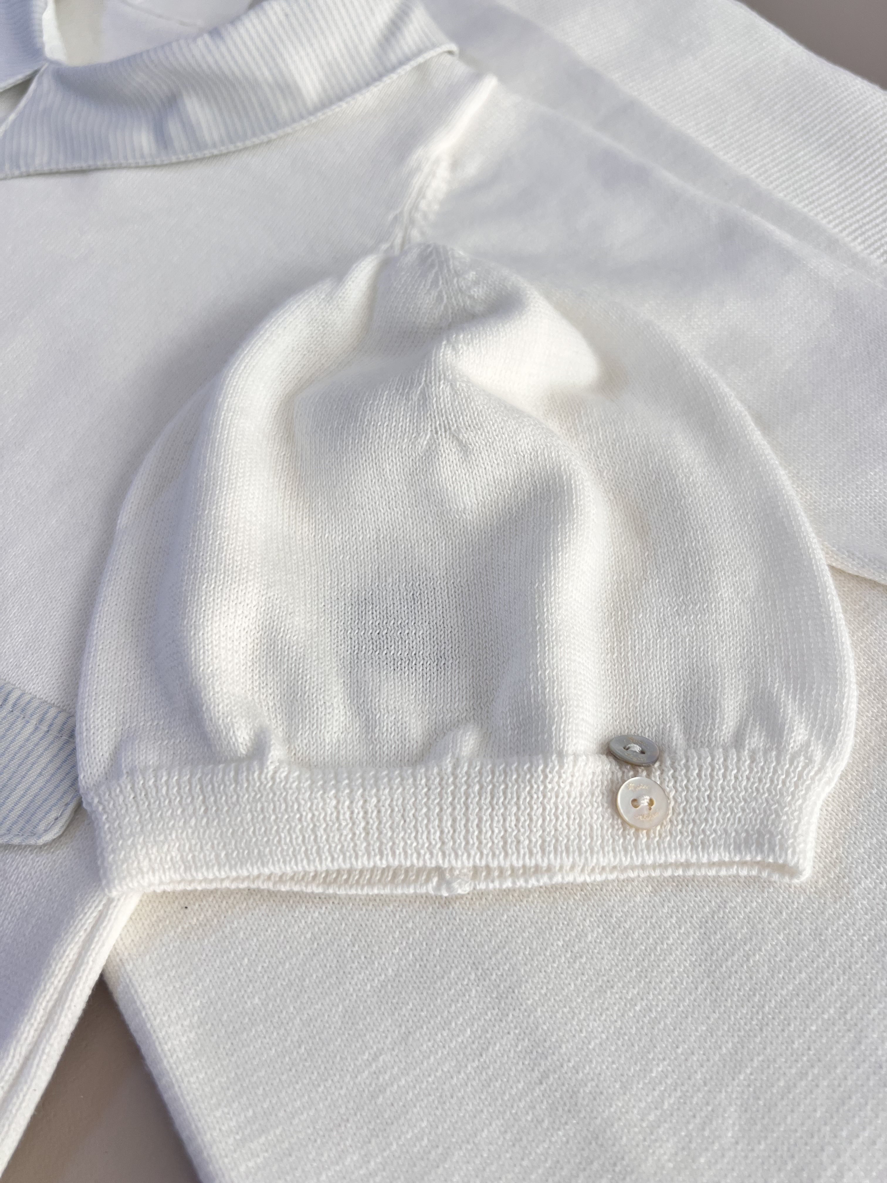 EAC Organic cotton Off- White Polo Hospital Set 5 Pcs