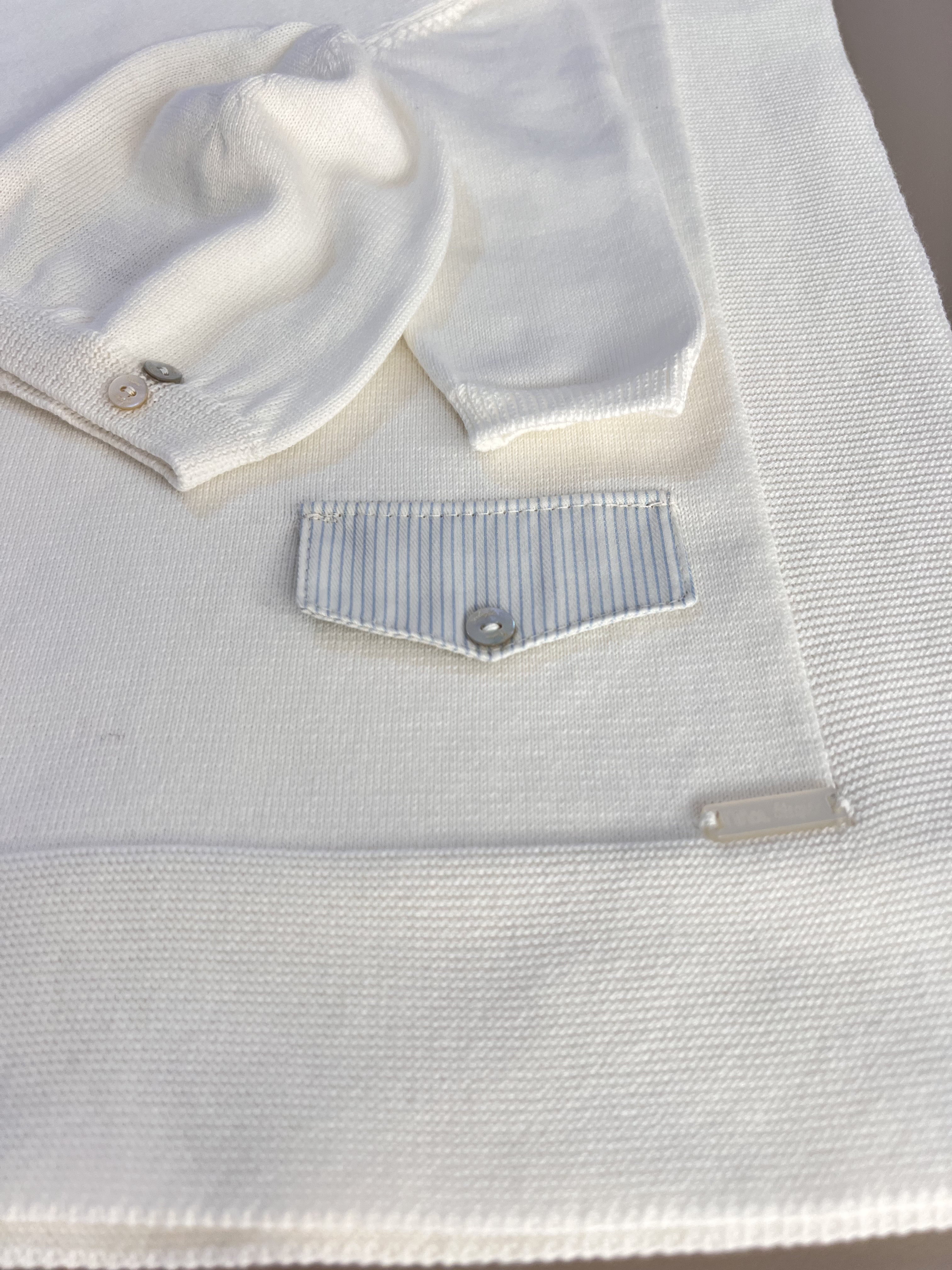 EAC Organic cotton Off- White Polo Hospital Set 5 Pcs