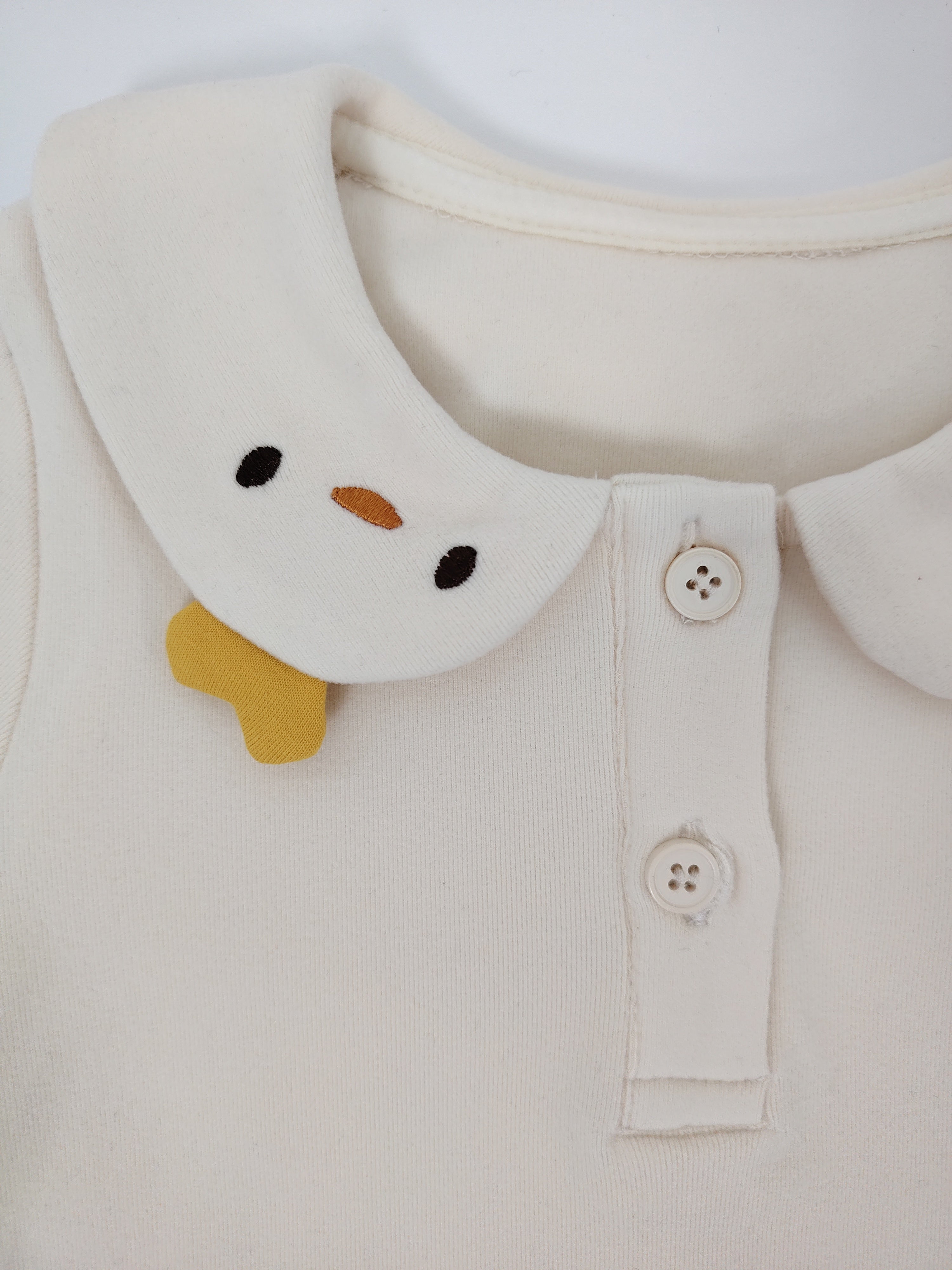 White Chicken Collar Sweatshirt