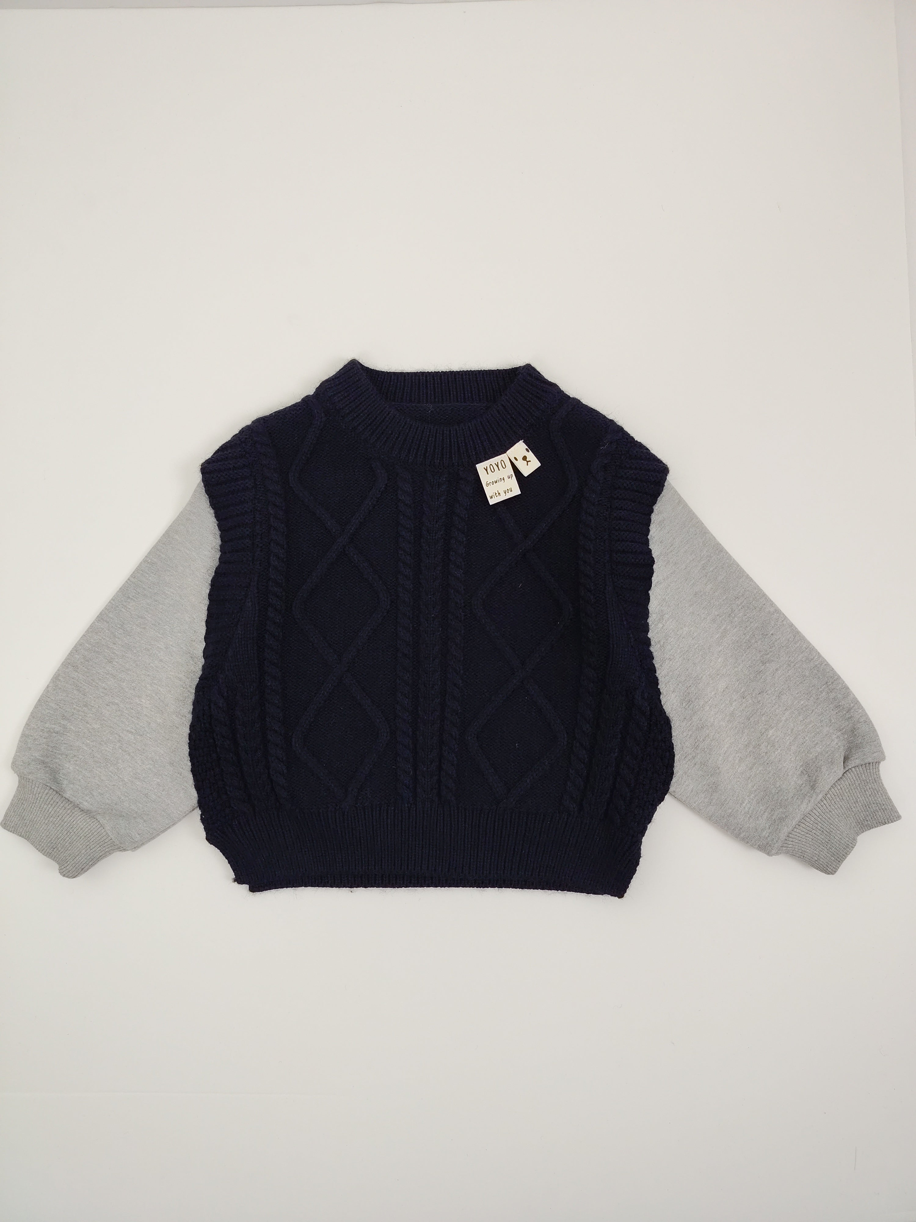 Black & Gray Oversize Sweater