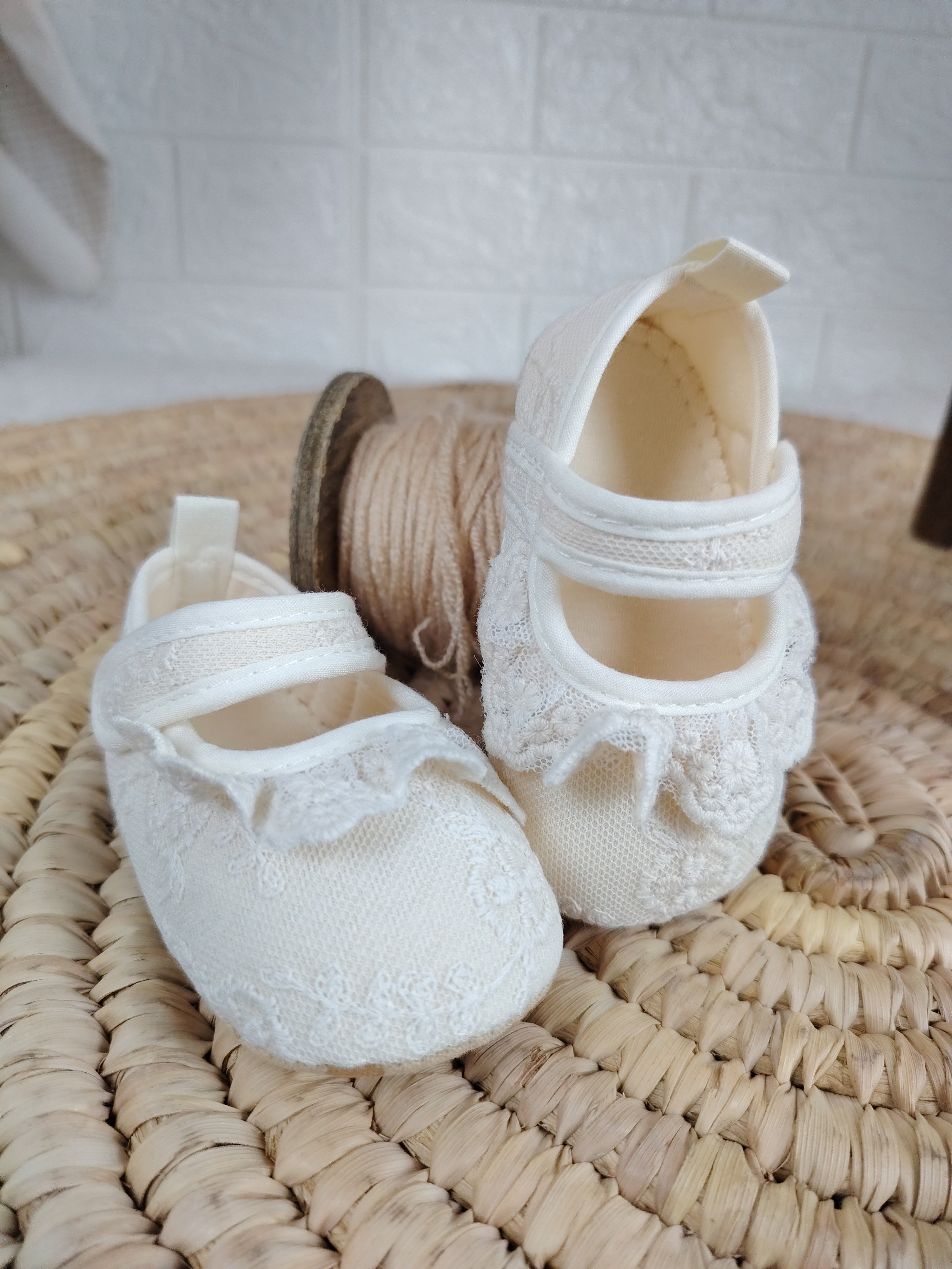 Off-White Ruffle Ballerina