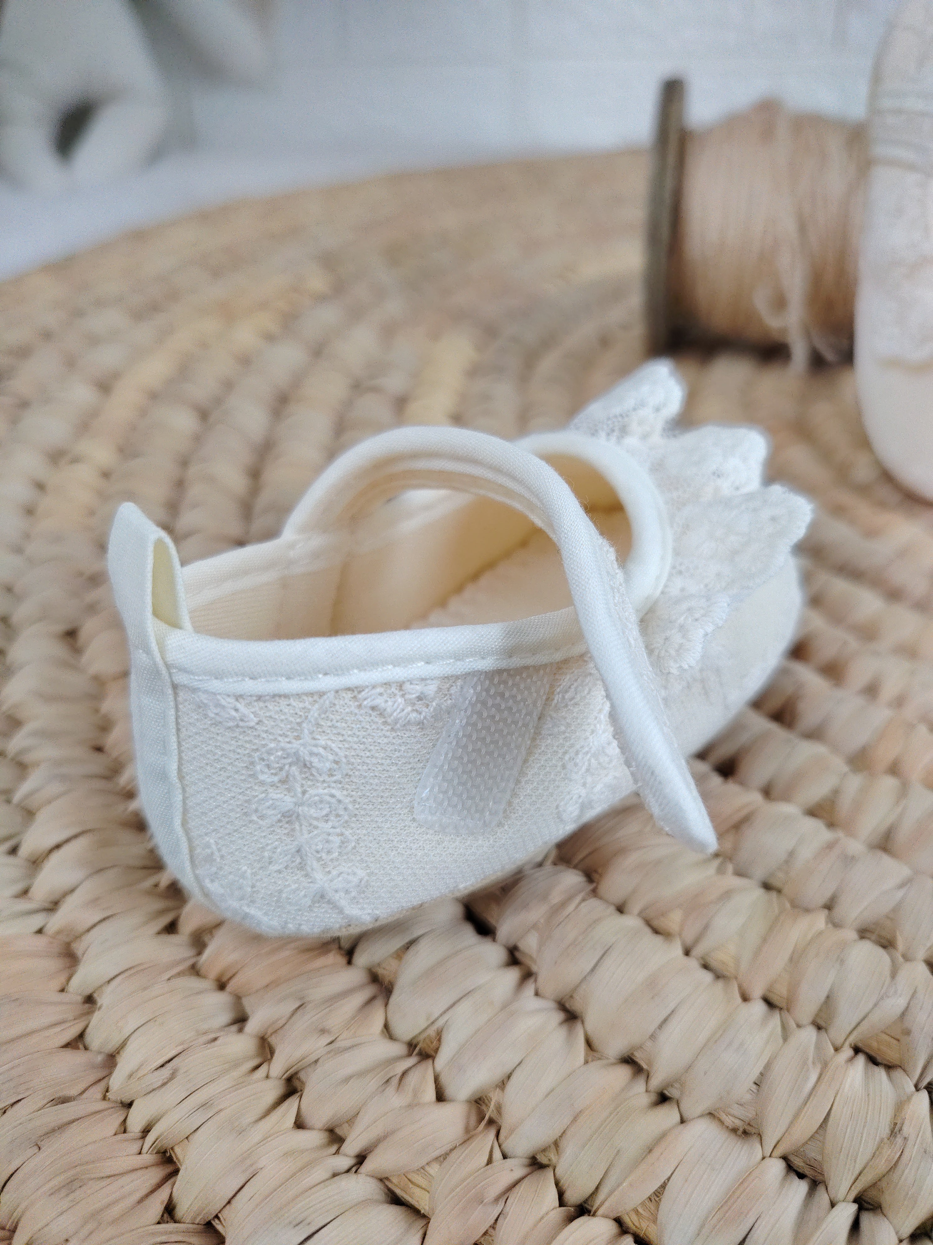 Off-White Ruffle Ballerina