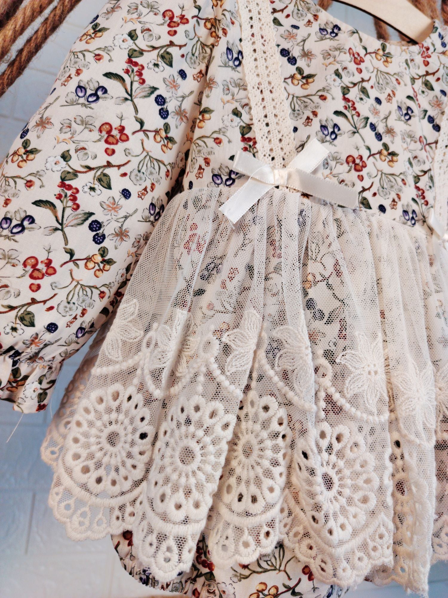 Flower Romper & Off-White Dress