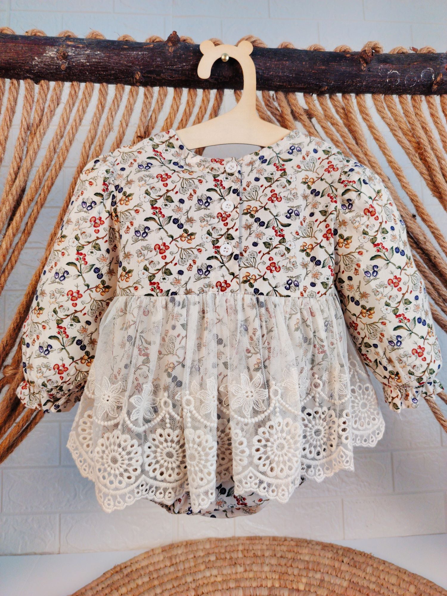 Flower Romper & Off-White Dress